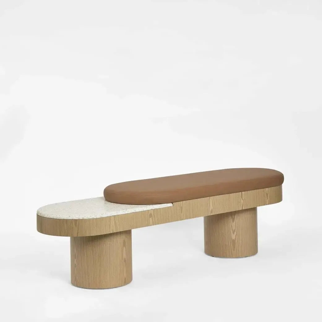 Arlo Bench Light Oak & Terrazzo-Furniture-MRD-The Bay Room
