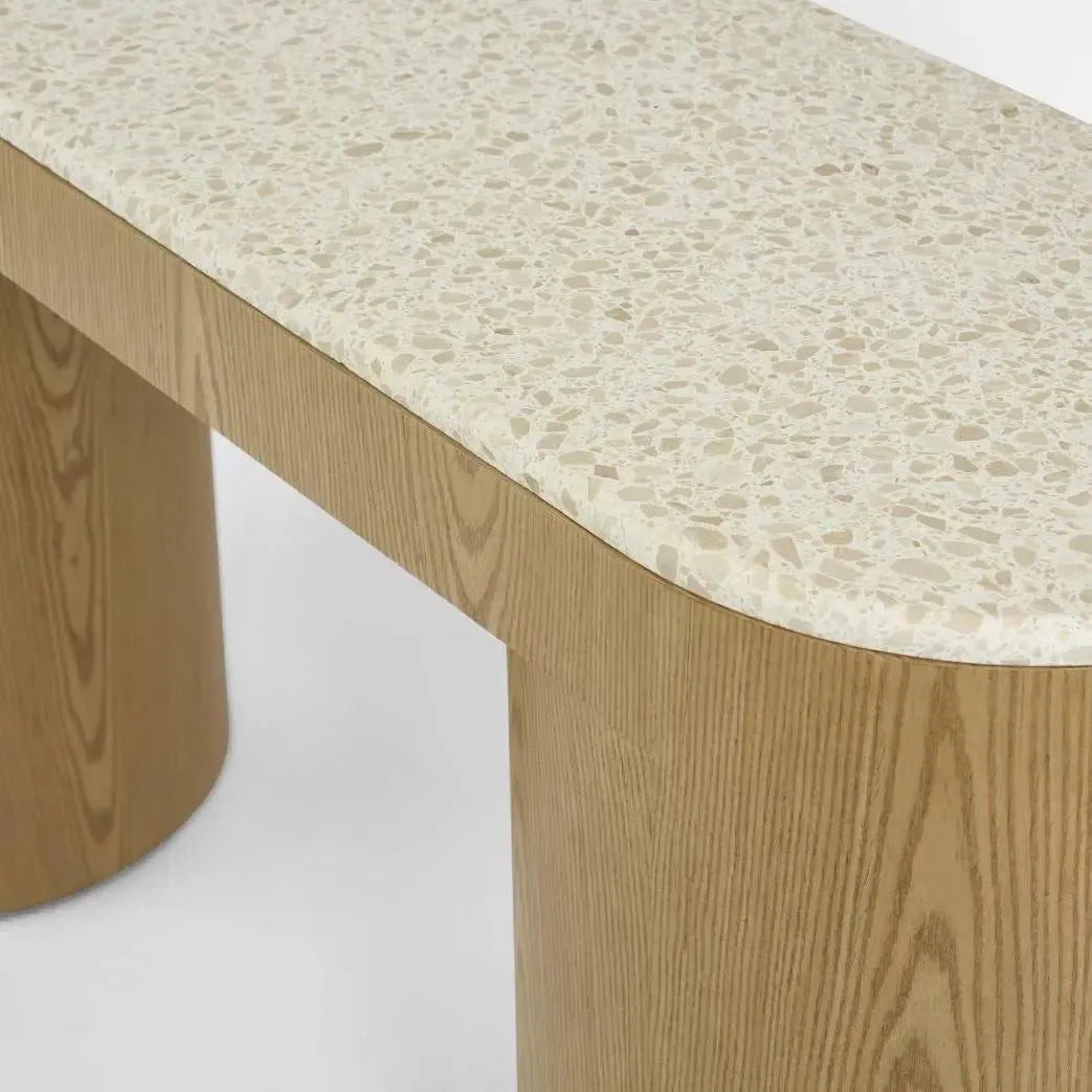 Arlo Console Light Oak & Terrazzo-Furniture-MRD Home-The Bay Room