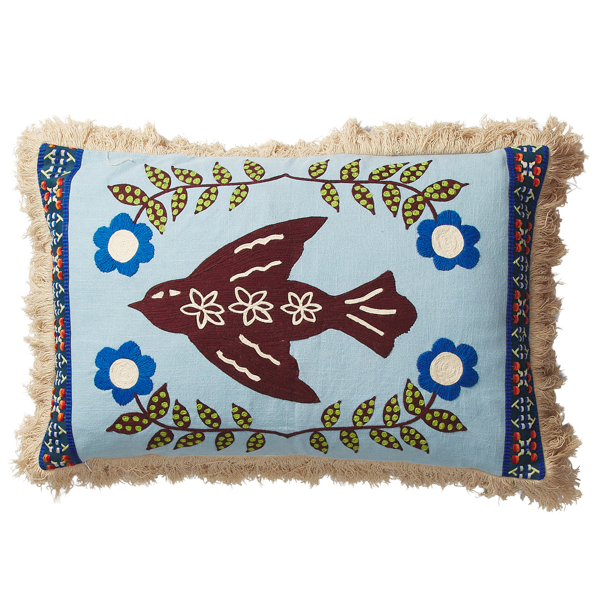 Arlo Embroidered Cushion-Soft Furnishings-Sage & Clare-The Bay Room