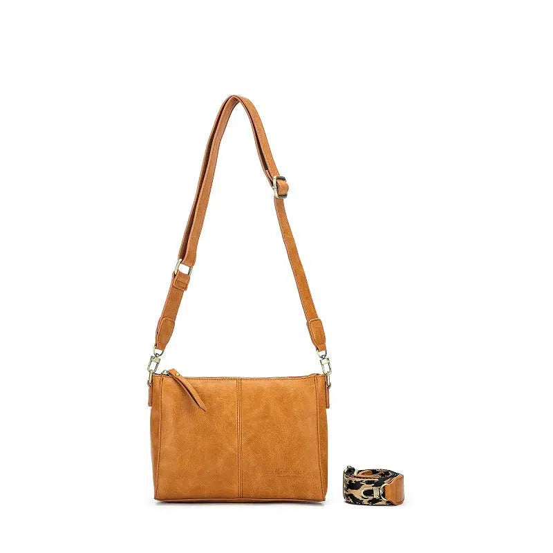 Aspen Crossbody Bag - Tan-Bags & Clutches-Black Caviar Designs-The Bay Room