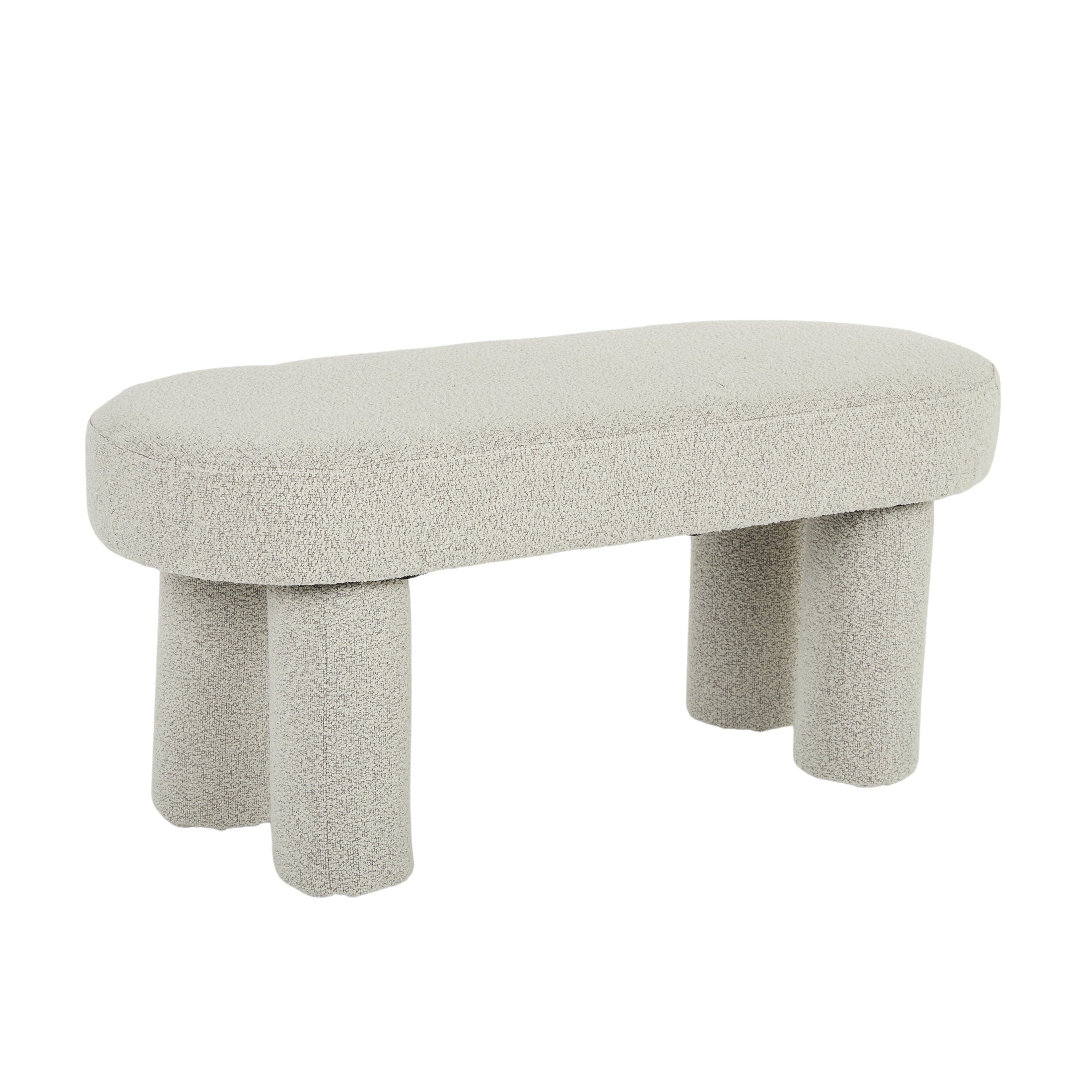 Astoria Boucle Bench 100x40x45cm - Latte-Furniture-Coast To Coast Home-The Bay Room