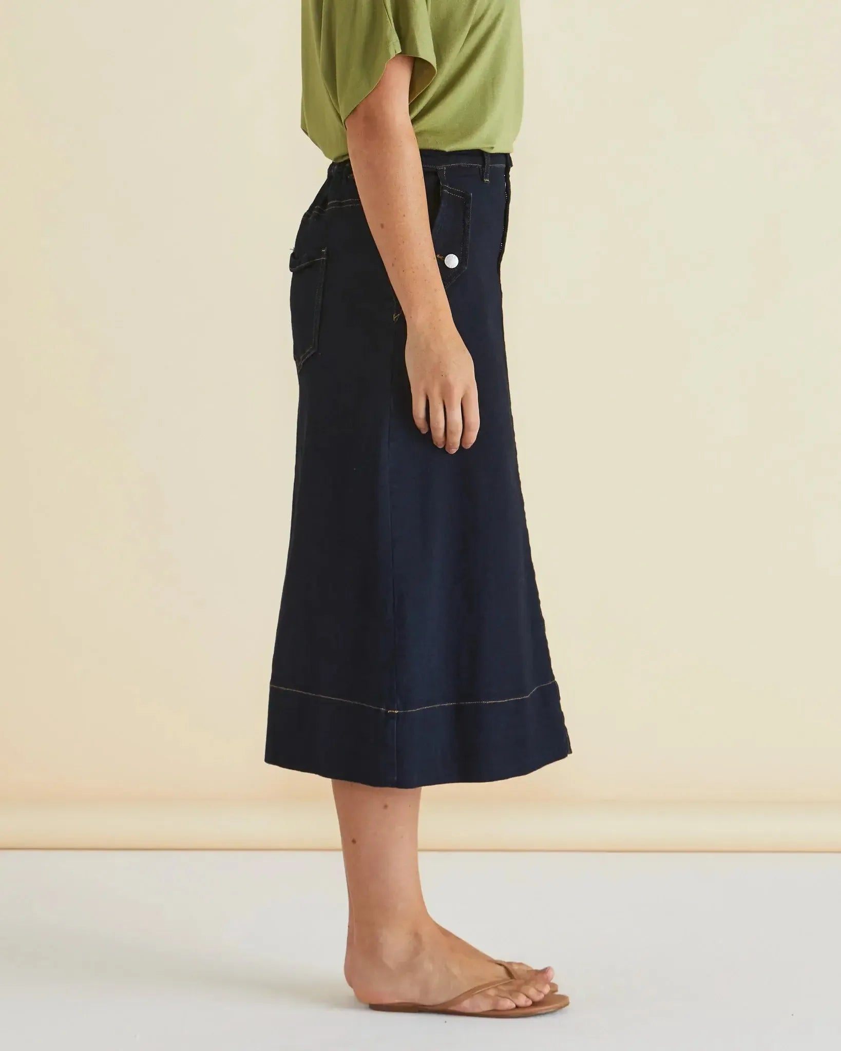 Astra Denim Skirt - Ink-Skirts-Betty Basics-The Bay Room