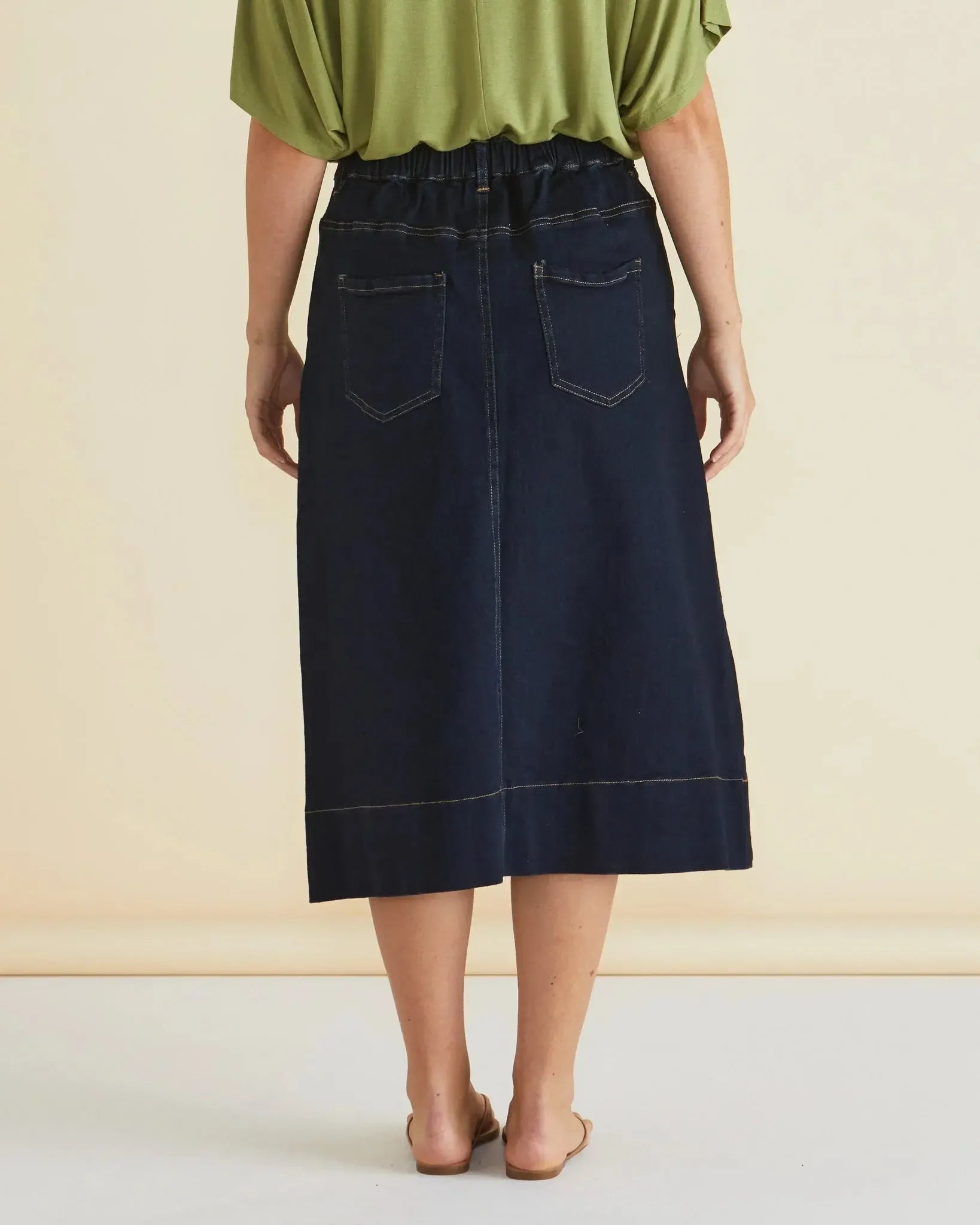 Astra Denim Skirt - Ink-Skirts-Betty Basics-The Bay Room