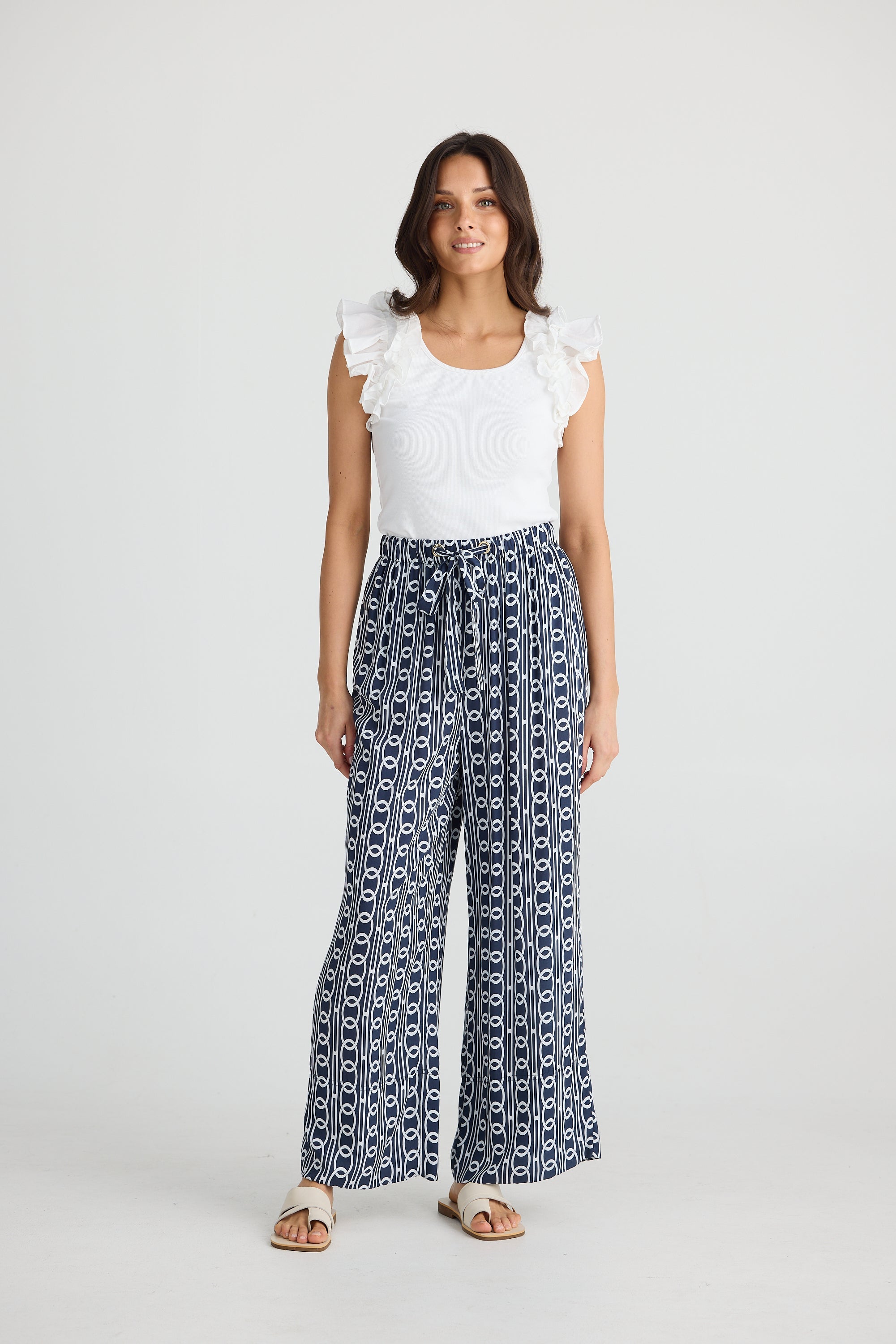 Astrid Pant - Navy Links-Pants-Brave & True-The Bay Room