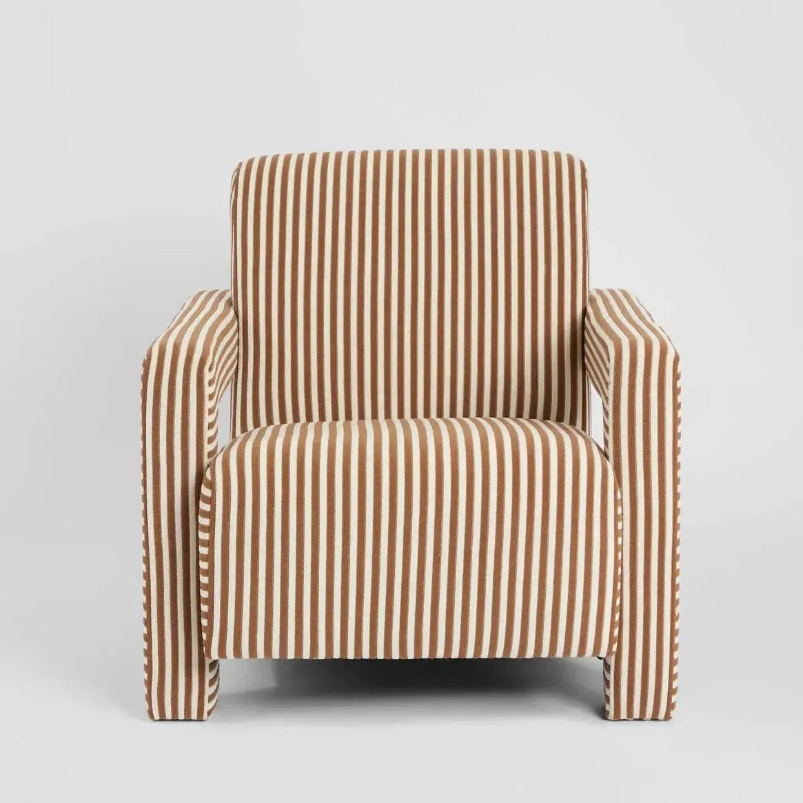 Atelier Armchair Terracotta Stripe-Furniture-MRD Home-The Bay Room