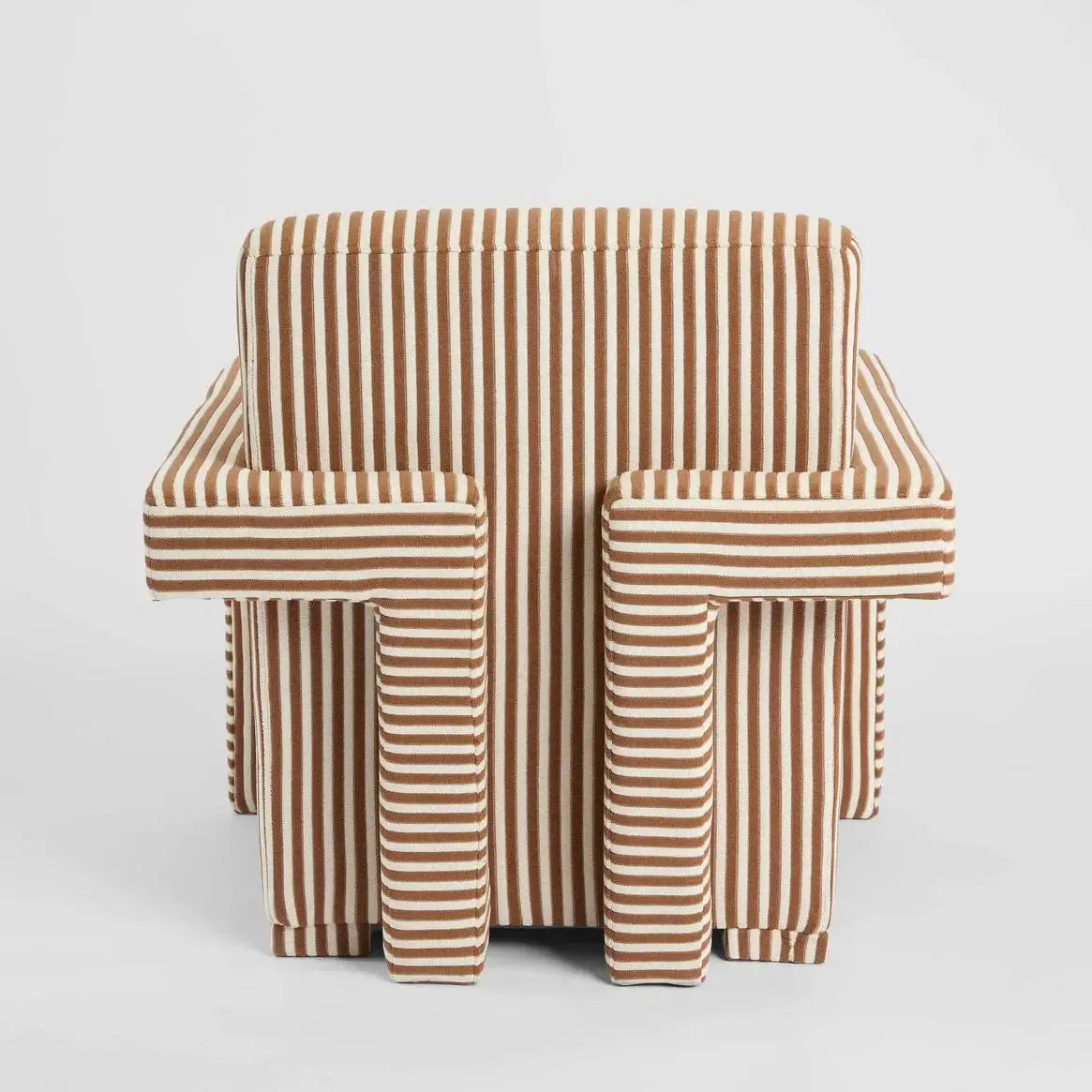 Atelier Armchair Terracotta Stripe-Furniture-MRD Home-The Bay Room