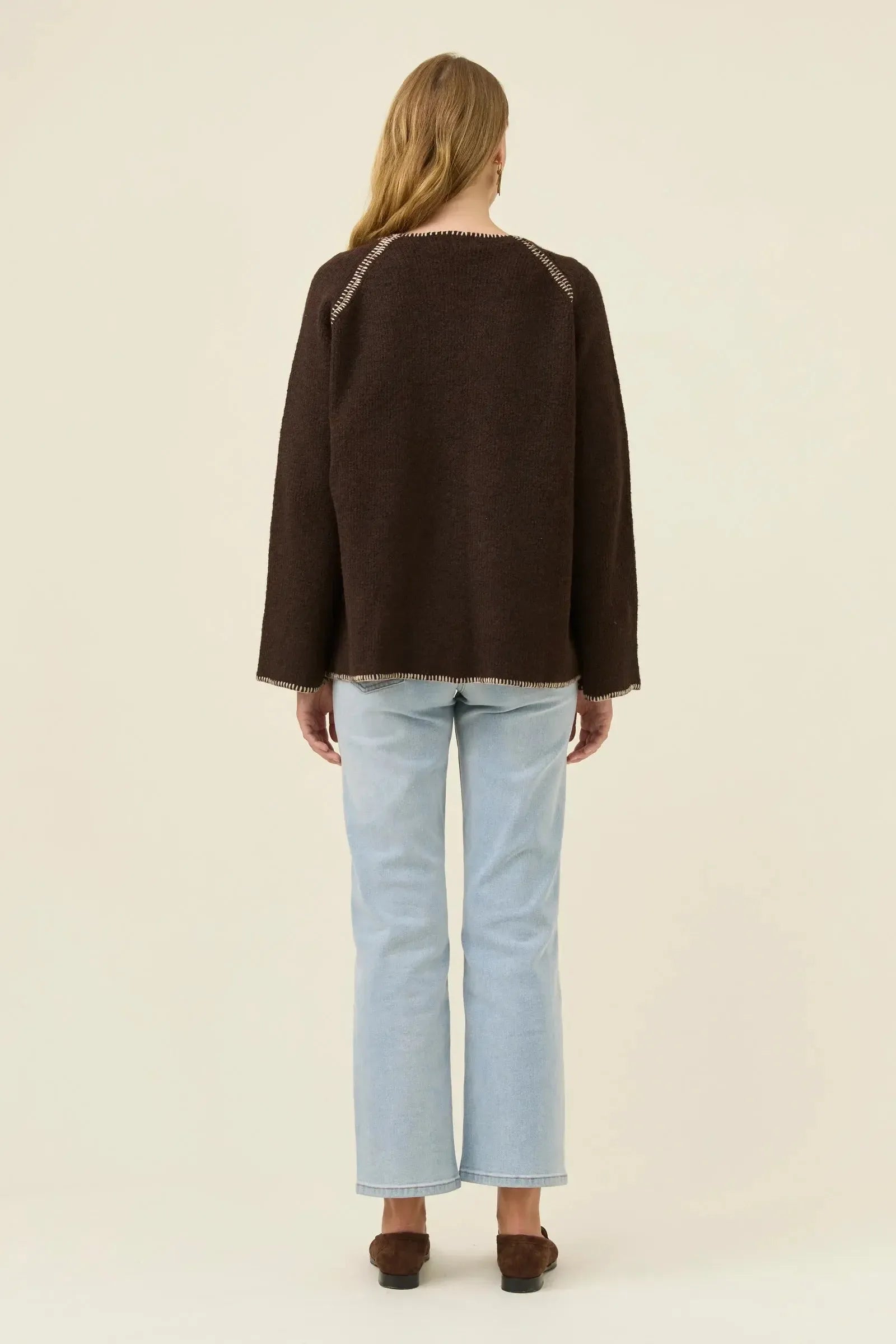 Athena Button Cardigan - Chocolate-Knitwear & Jumpers-Isle Of Mine-The Bay Room