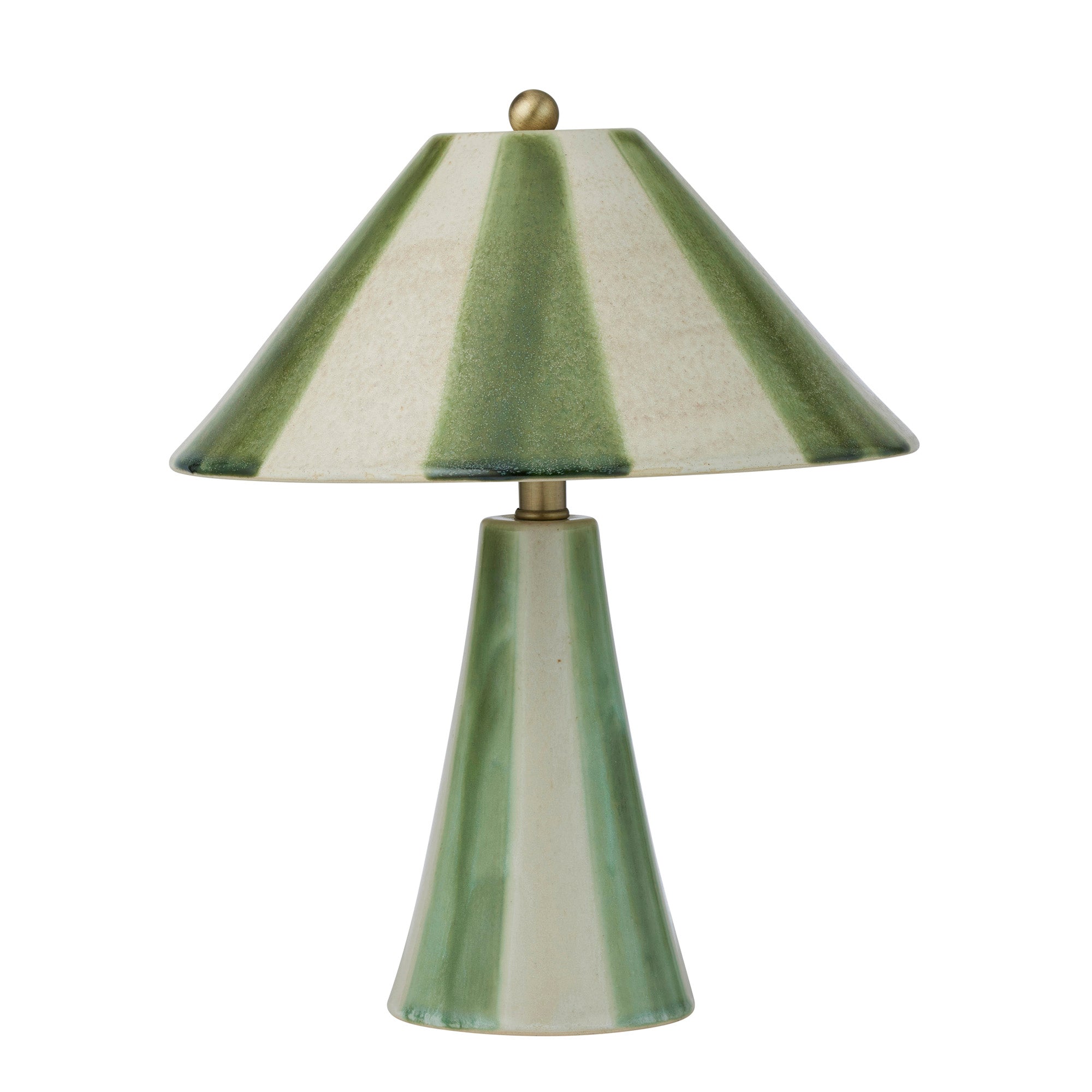 Athol Ceramic Lamp 29x35cm Green/Ivory-Lighting-Coast To Coast Home-The Bay Room