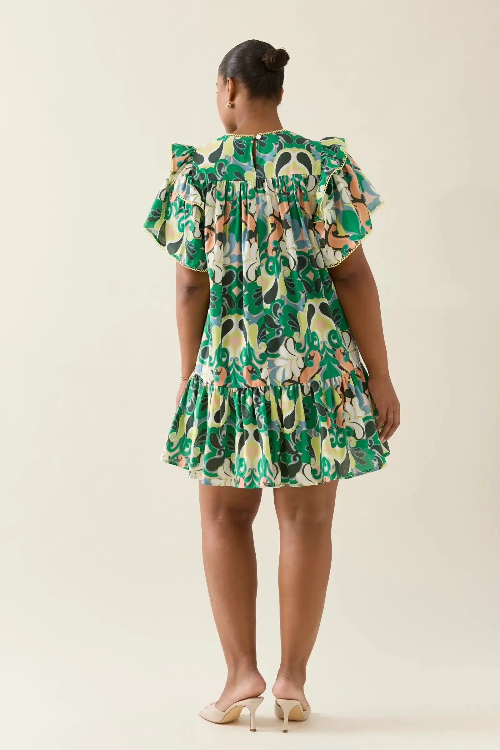 Aurora Frill Dress - Paisley-Isle Of Mine-The Bay Room