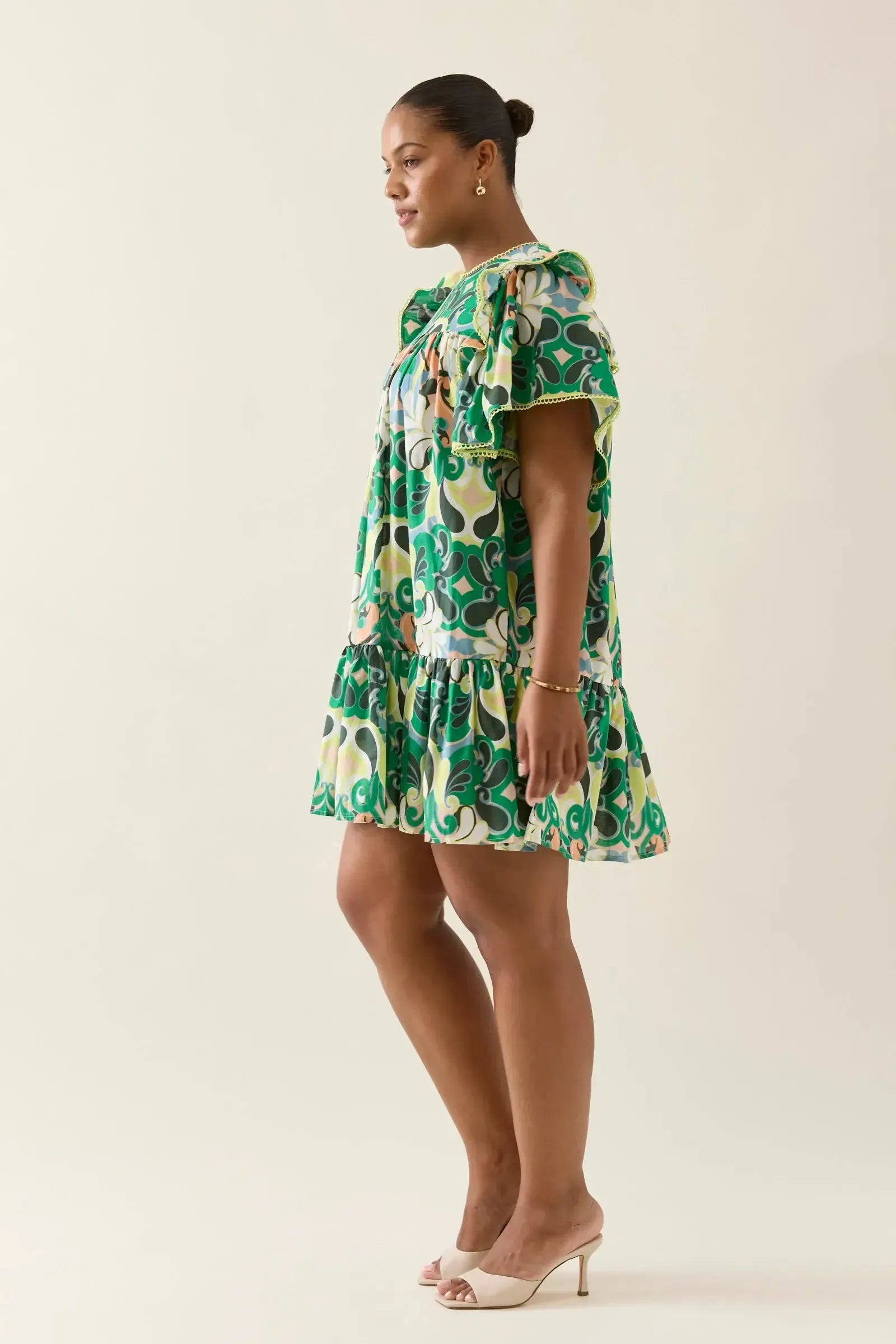 Aurora Frill Dress - Paisley-Isle Of Mine-The Bay Room
