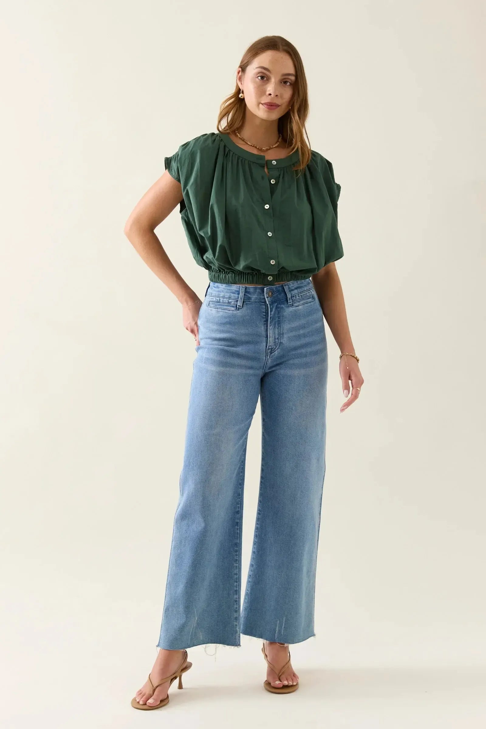 Aurora Reversible Crop Top - Myrtle-Isle Of Mine-The Bay Room