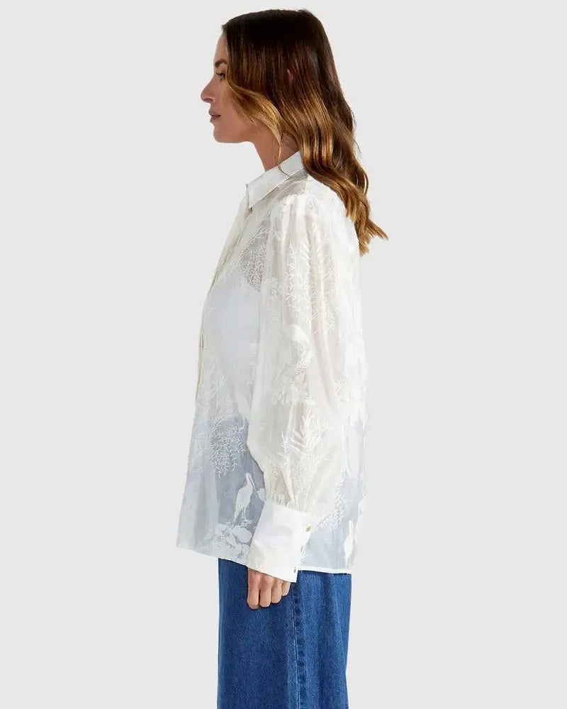 Aurora Shirt - White-Tops-Fate + Becker-The Bay Room
