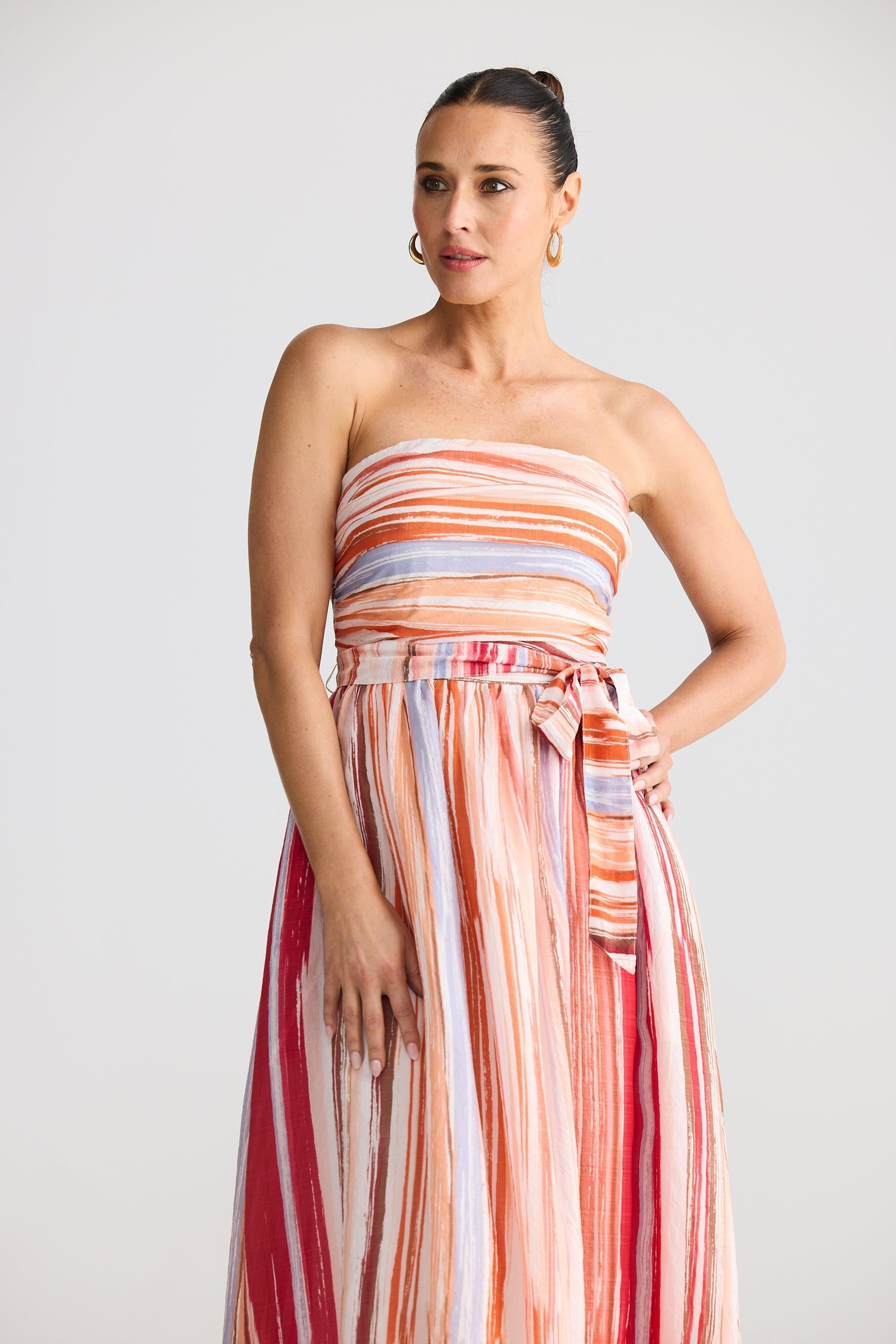 Avalon Dress - Painterly Stripe-Dresses-Brave & True-The Bay Room