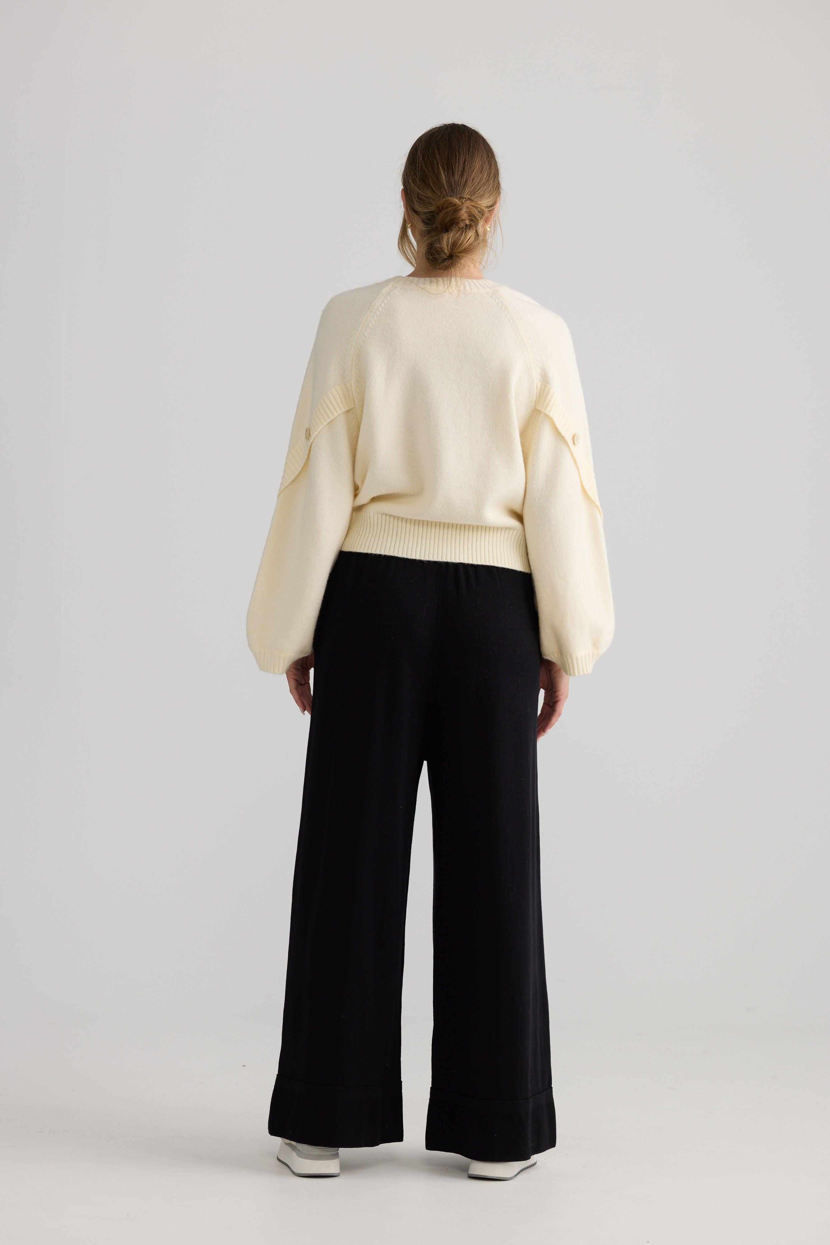 Awaken Knit Pant - Black-Pants-Home Love-The Bay Room