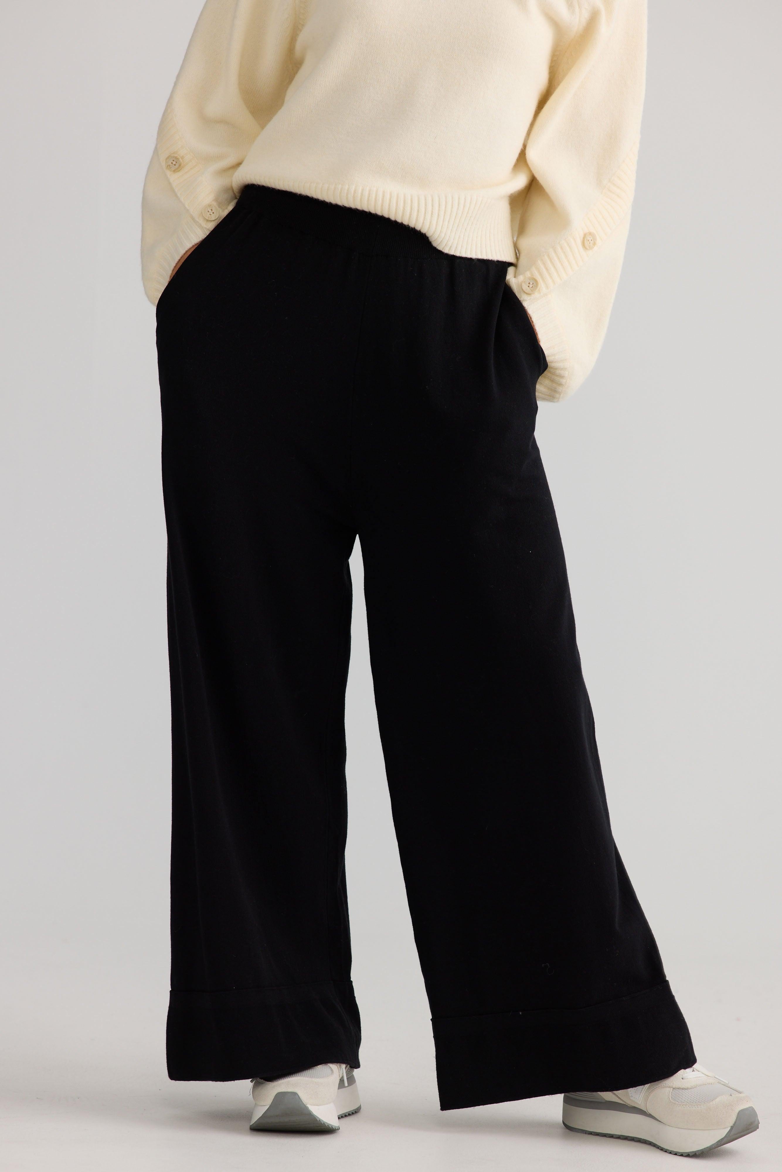 Awaken Knit Pant - Black-Pants-Home Love-The Bay Room