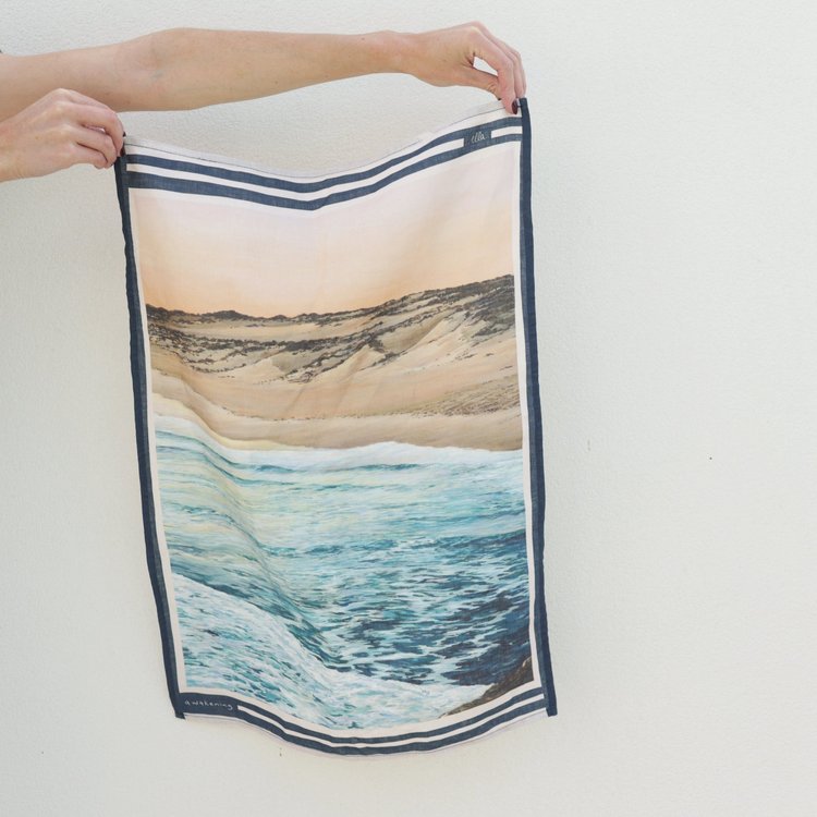 Awakening Linen Tea Towel 45cm x 60cm-Soft Furnishings-Ella Boylan Art-The Bay Room
