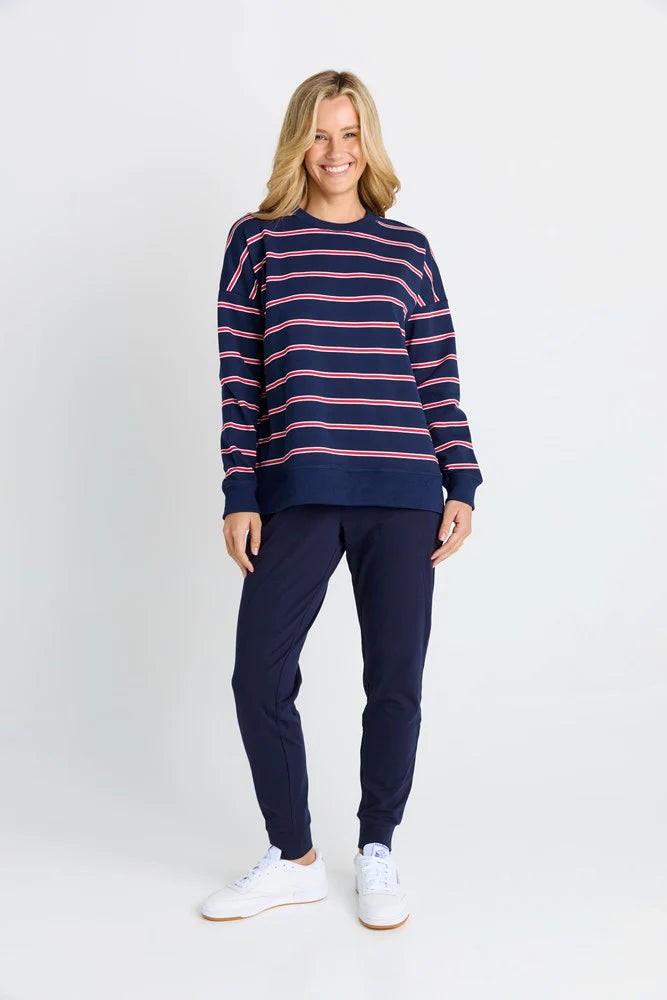 Ziggy Sweat - Navy/Red Stripe
