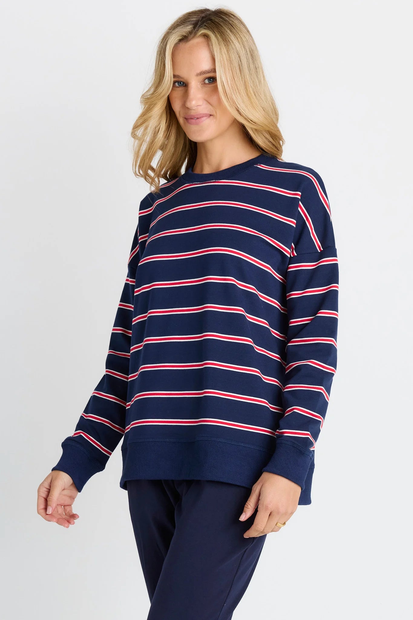 Ziggy Sweat - Navy/Red Stripe