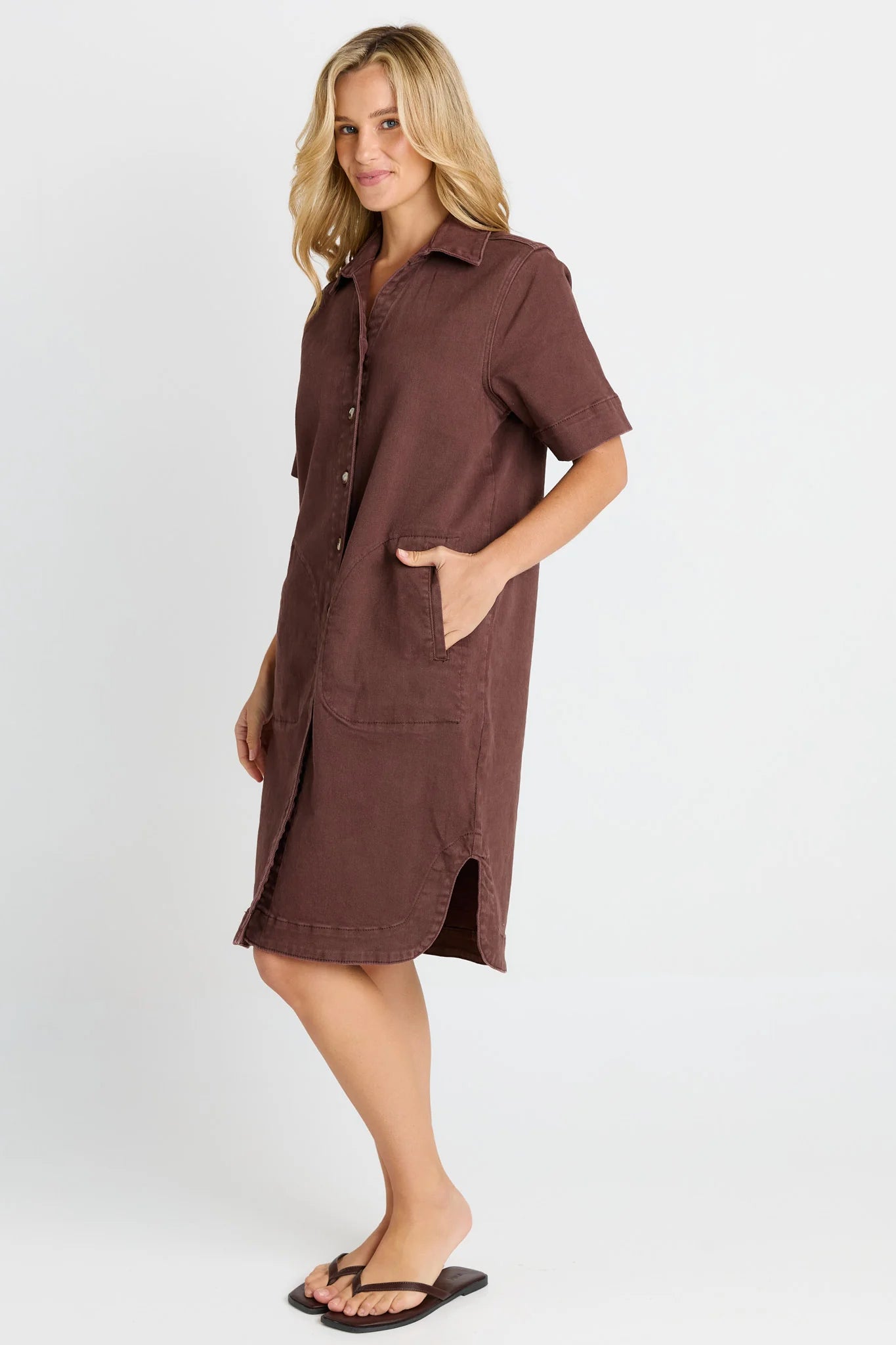 Dawson Denim Dress - Chocolate