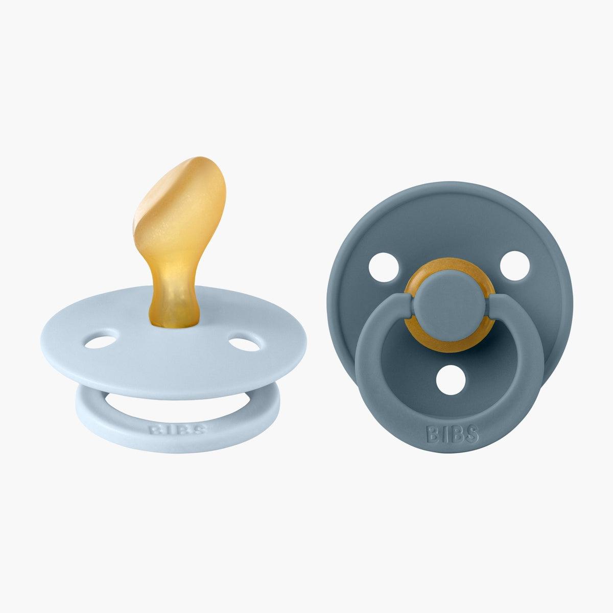 BIBS Colour Anatomical Dummies Double Pack-Nursery & Nurture-BIBS-Size 1-Baby Blue/Petrol-The Bay Room