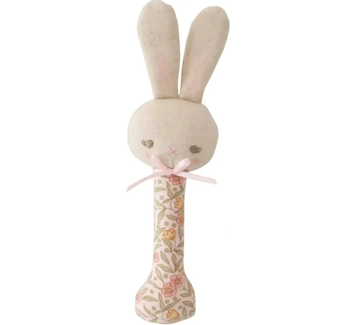 Baby Bunny Stick Rattle - Blossom Lily Pink-Toys-Alimrose-The Bay Room