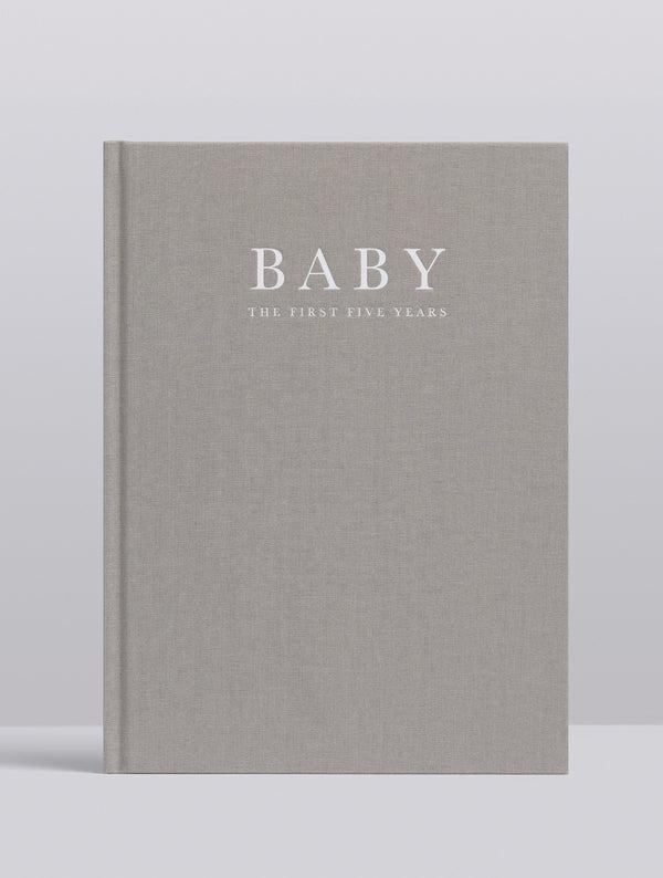 Baby Journal - Birth To Five Years GREY-Journals, Books & Calendars-Write To Me-The Bay Room