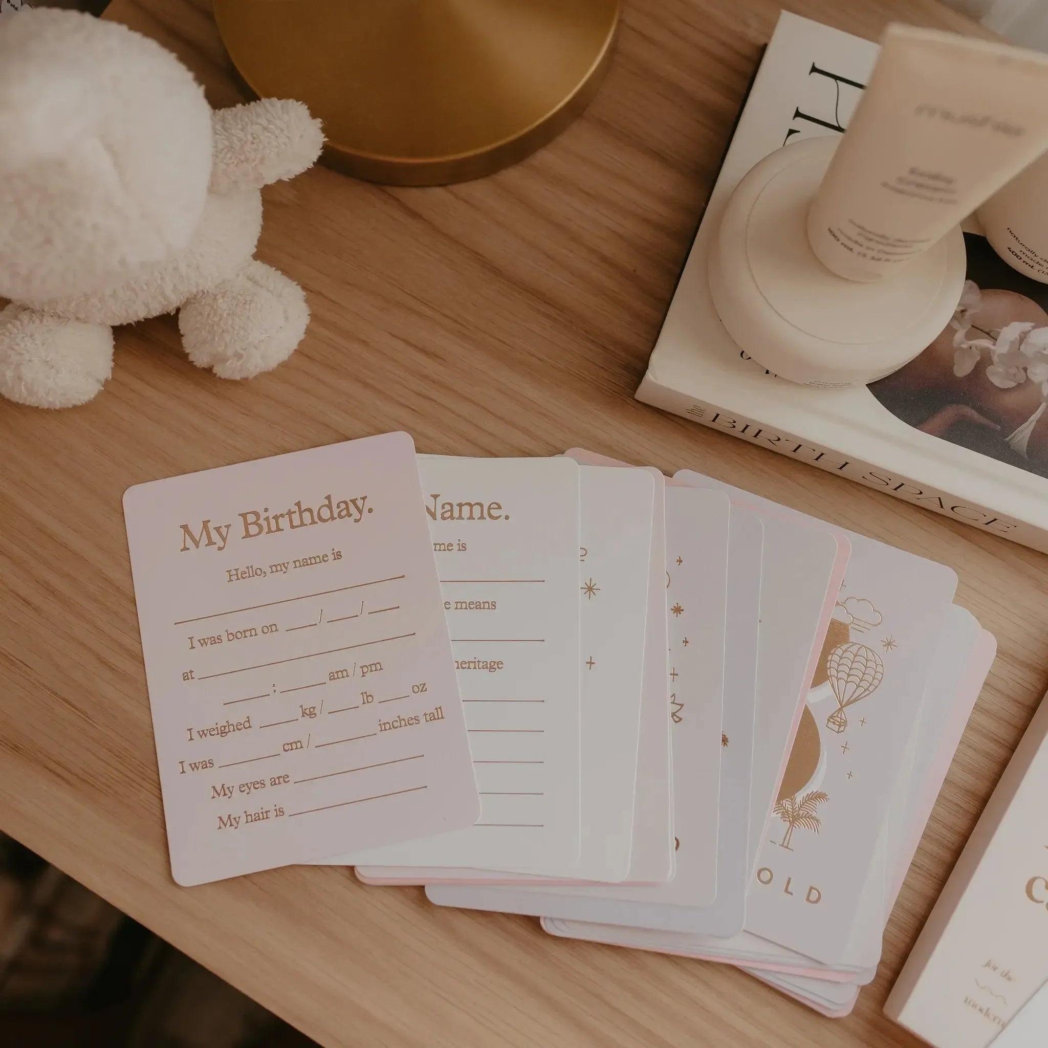 Baby Milestone Cards - Cream-Nursery & Nurture-Fox & Fallow-The Bay Room