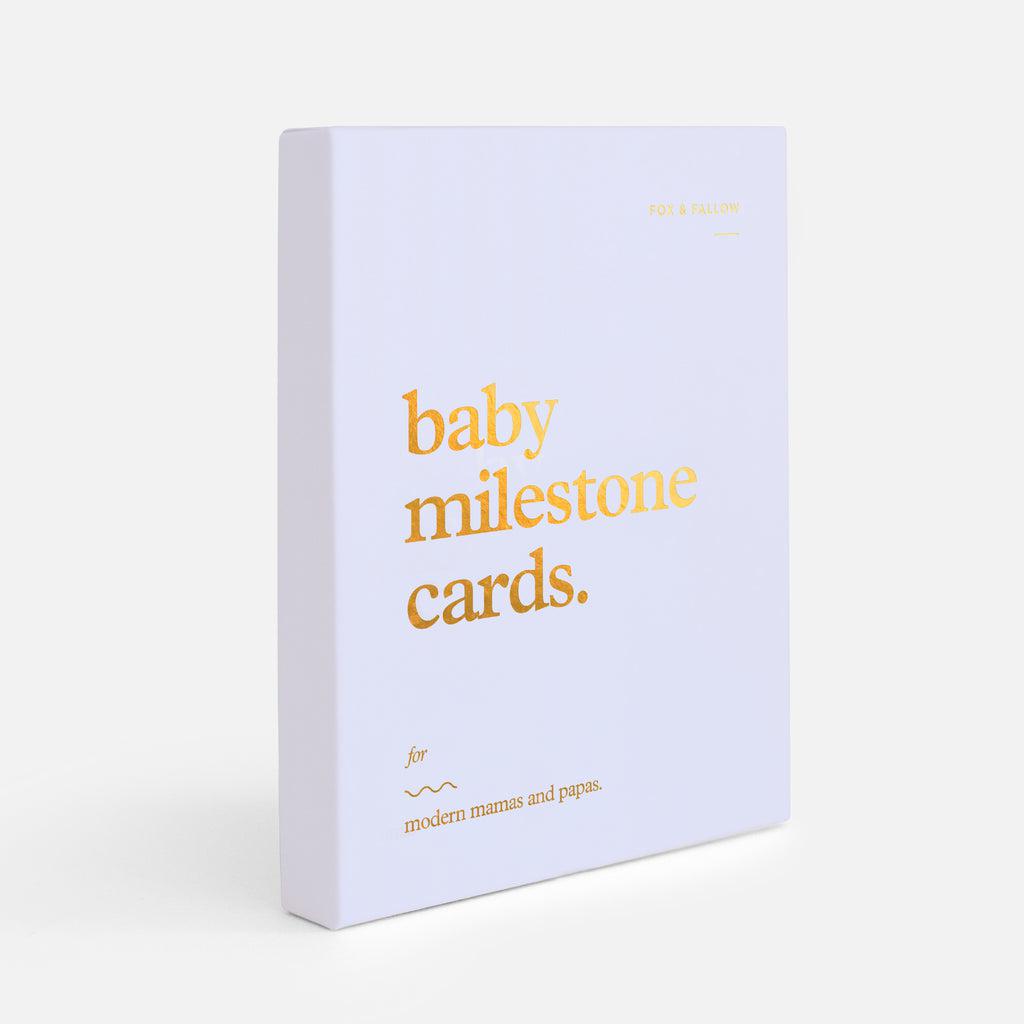 Baby Milestone Cards - Powder Blue-Nursery & Nurture-Fox & Fallow-The Bay Room