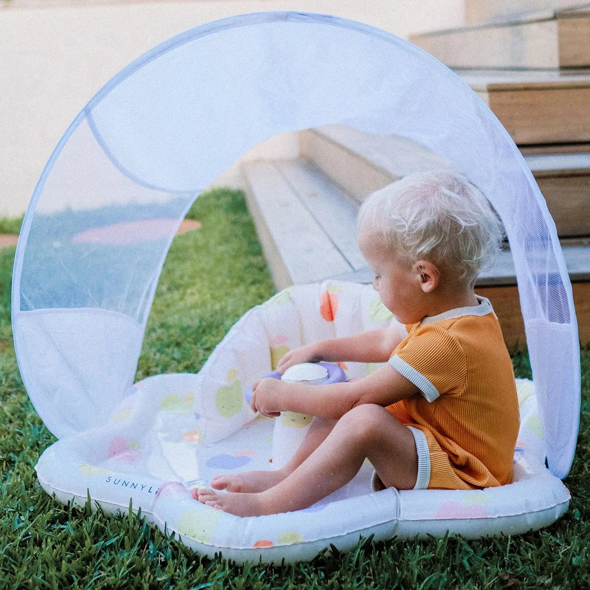 Baby Playmat with Shade Apple Sorbet Multi-Travel & Outdoors-Sunny Life-The Bay Room