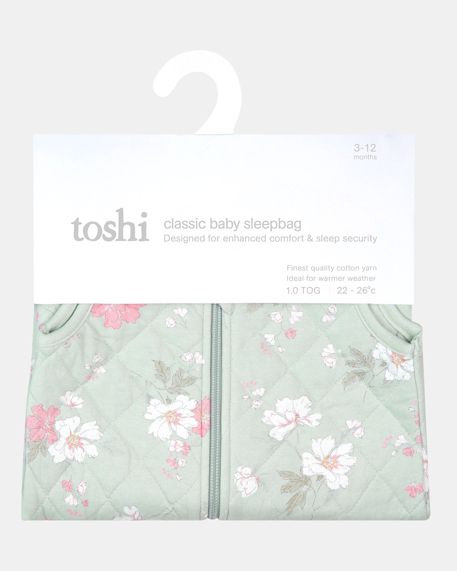 Baby Sleep Bag Classic Sleeveless 1 TOG - Priscilla-Nursery & Nurture-Toshi-The Bay Room