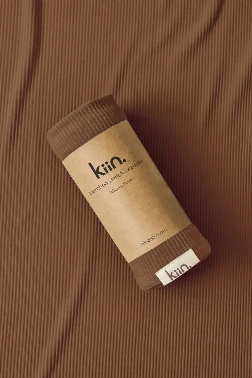 Bamboo Stretch Swaddle - Chocolate-Nursery & Nurture-Kiin-The Bay Room