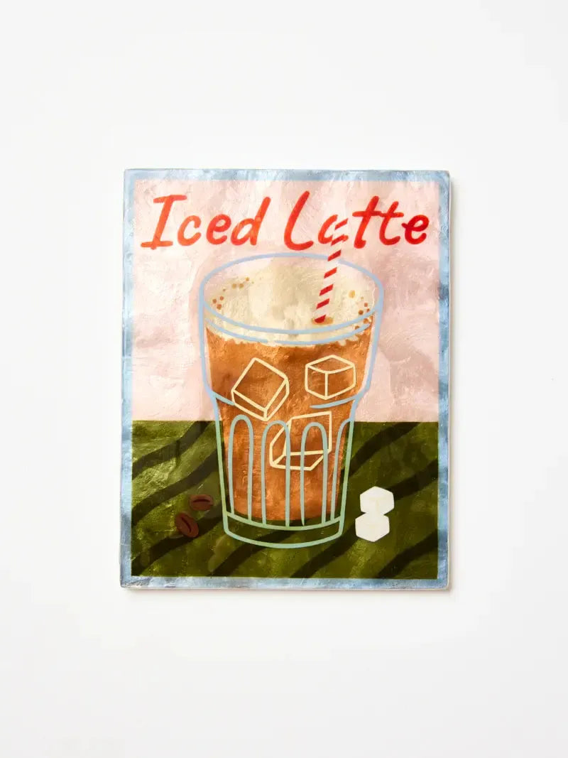Barista Wall Art Iced Latte-Wall Decor-Jones & Co-The Bay Room