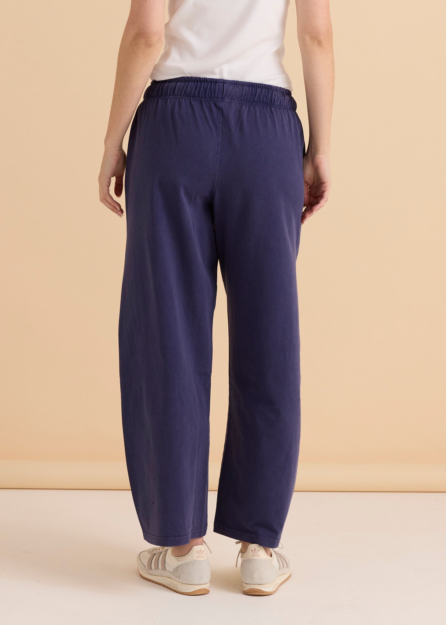 Barrel Leg Sweatpant - Navy-Pants-Betty Basics-The Bay Room