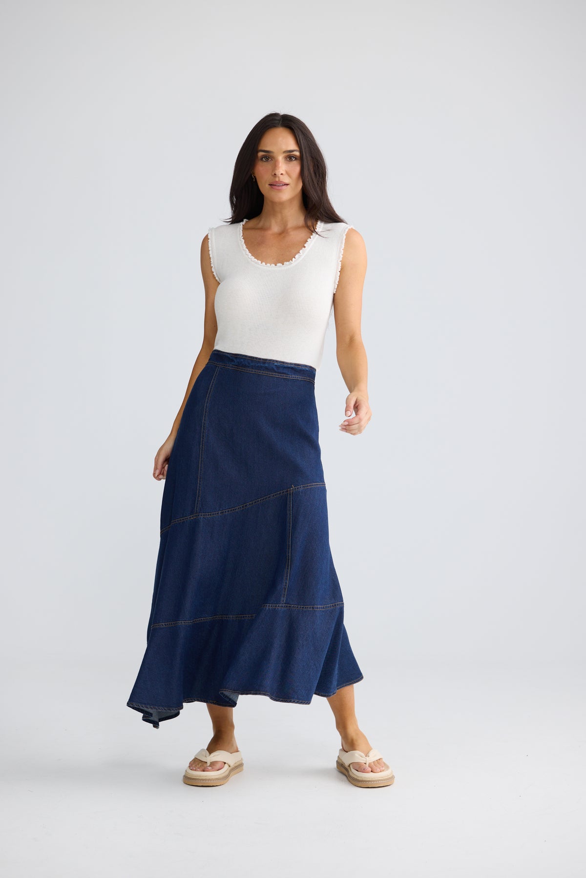 Barrymore Skirt - Indigo-Skirts-Brave & True-The Bay Room
