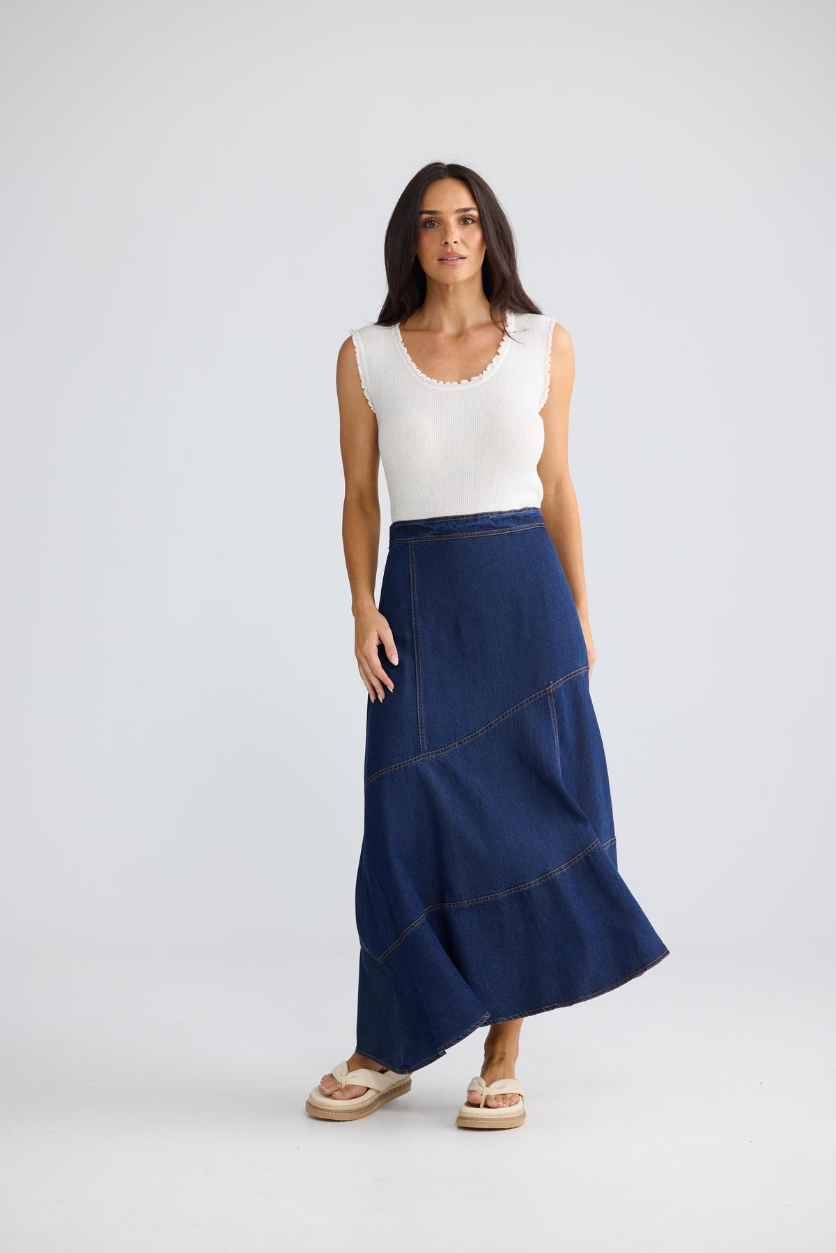 Barrymore Skirt - Indigo-Skirts-Brave & True-The Bay Room
