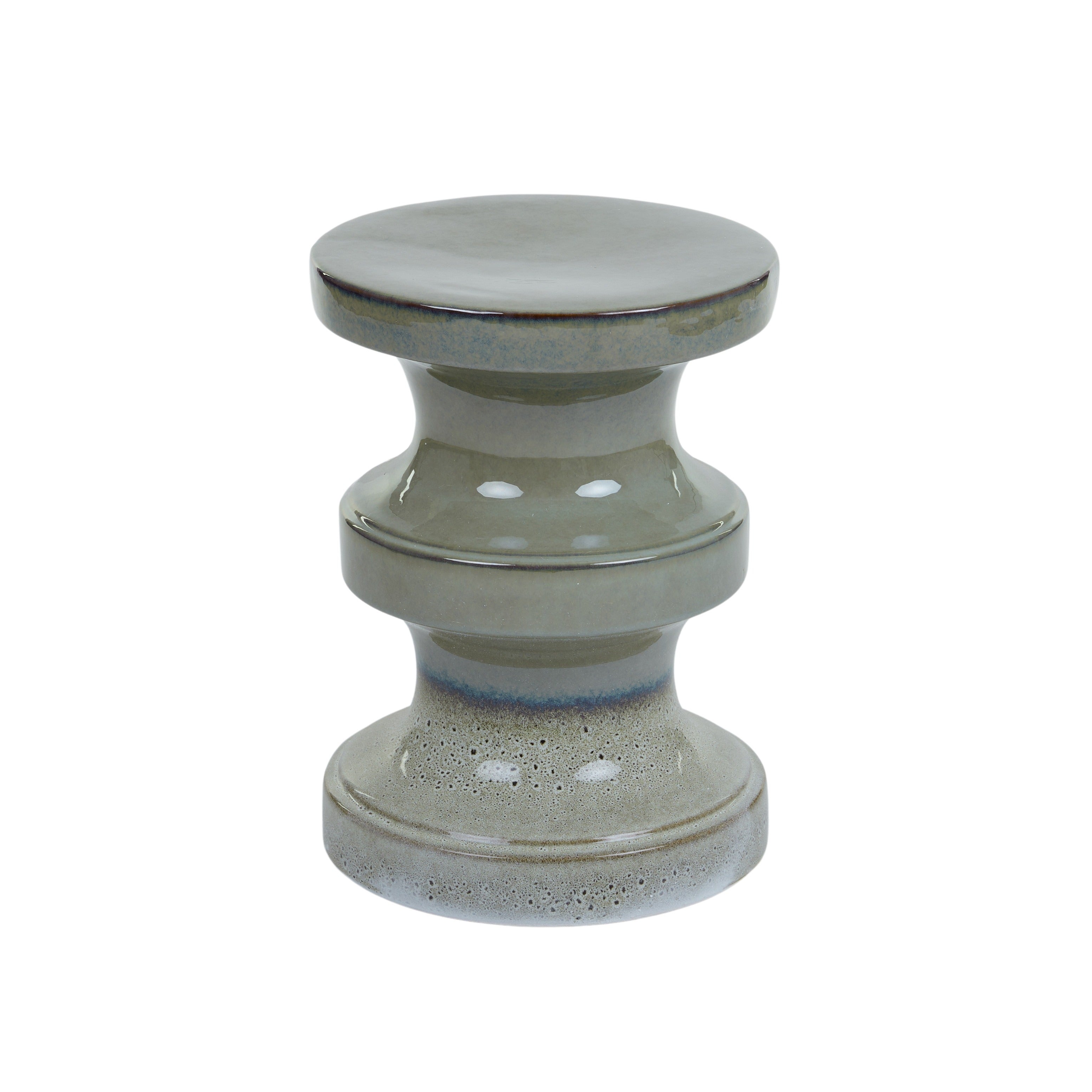 Barwick Ceramic Stool 33.5x44.5cm Olive-Furniture-Coast To Coast Home-The Bay Room