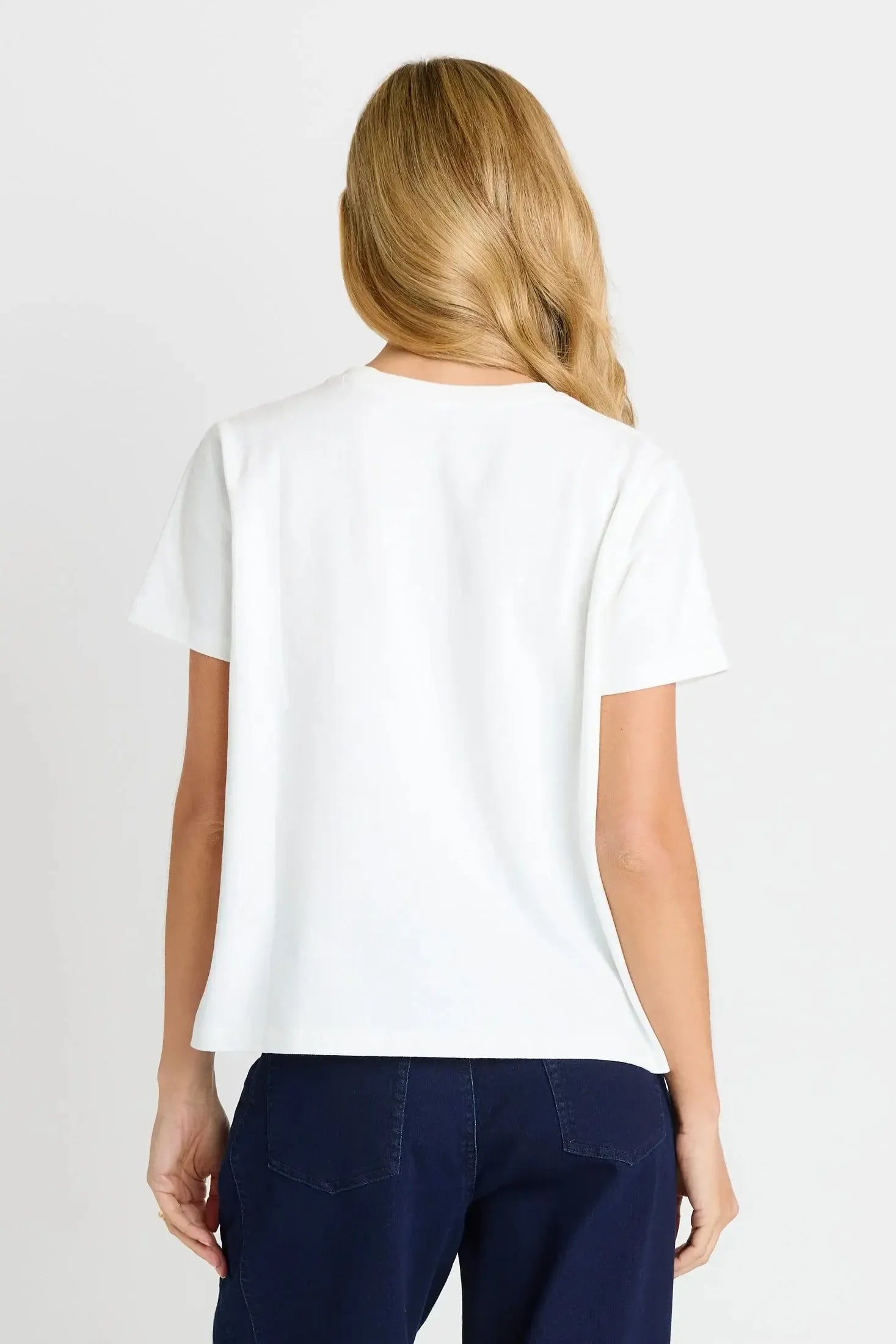 Base Tee - White-Tops-Betty Basics-The Bay Room