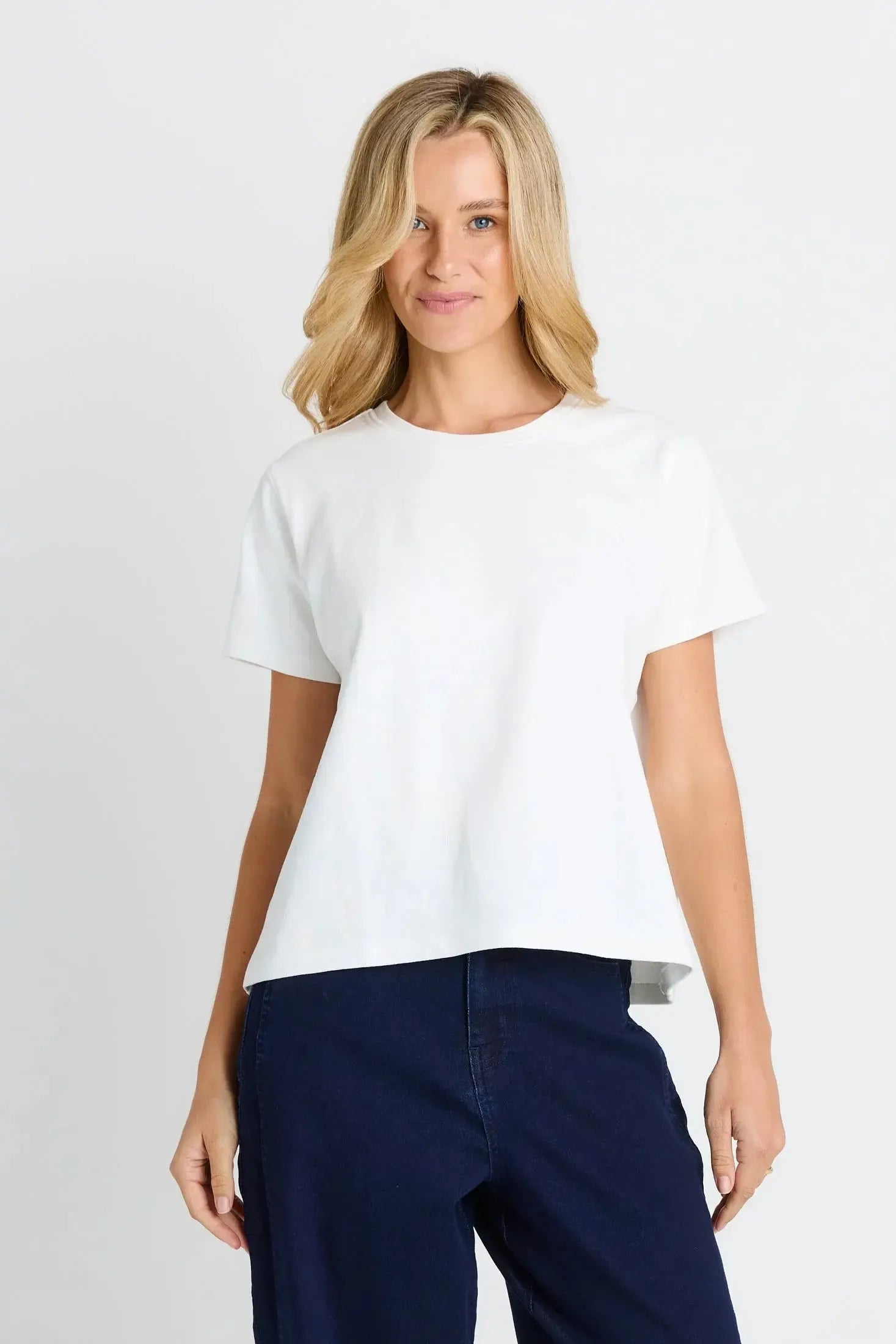 Base Tee - White-Tops-Betty Basics-The Bay Room