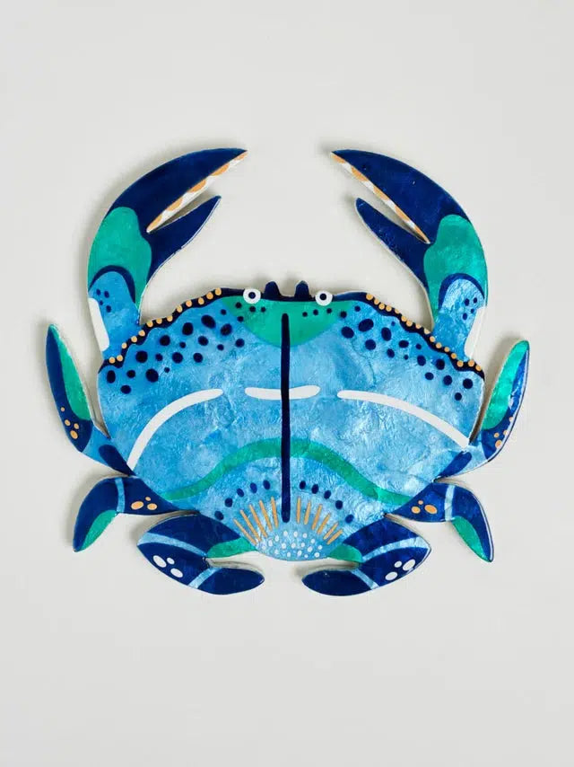 Beach Club Blue Crab-Wall Decor-Jones & Co-The Bay Room