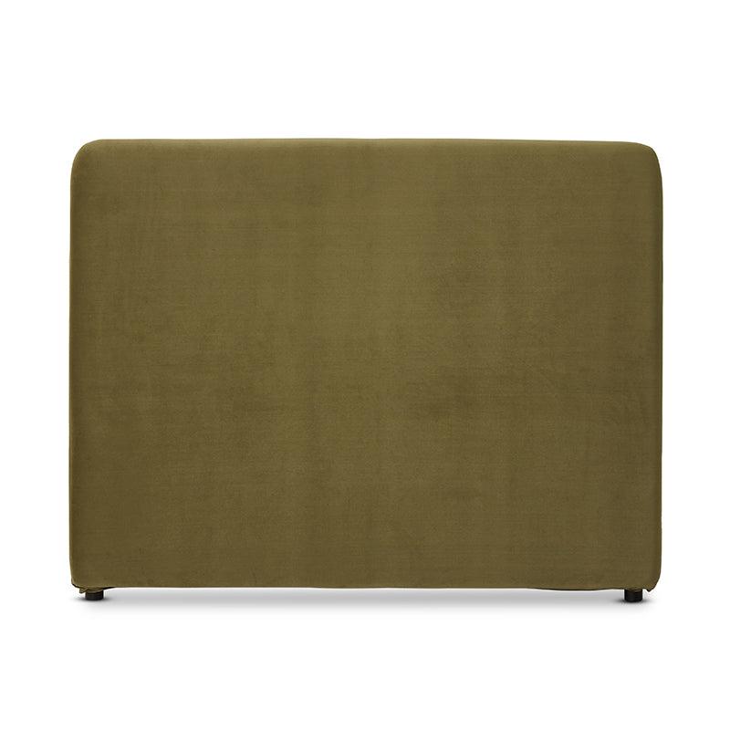 Beau Green Velvet Bedhead King 190x125cm-Furniture-Madras Link-The Bay Room
