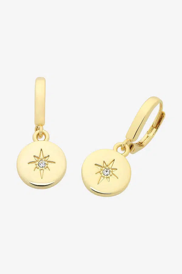 Beck Gold Clear Earring-Jewellery-Liberte-The Bay Room