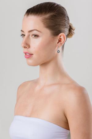 Beck Silver Clear Earring-Jewellery-Liberte-The Bay Room