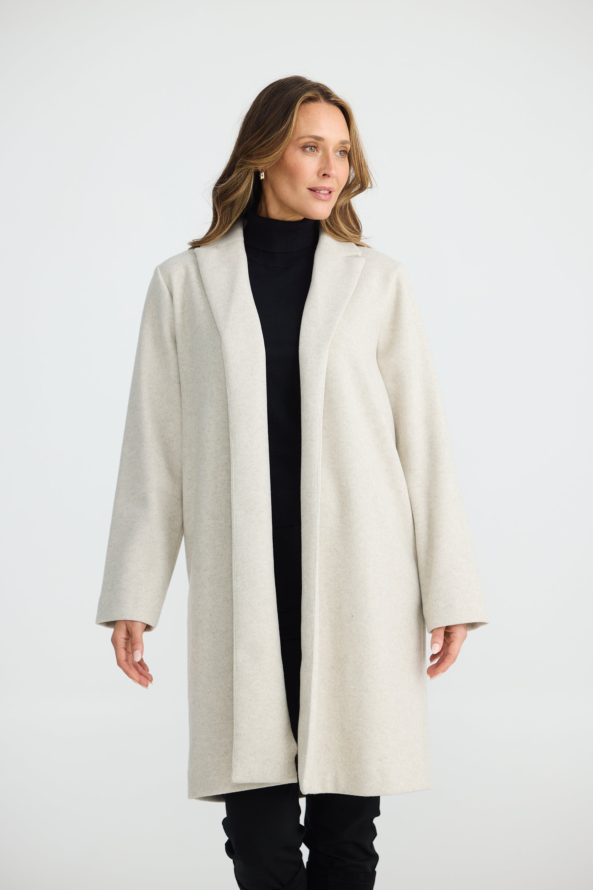 Bella Coat - Oat Marle-Jackets, Coats & Vests-Brave & True-The Bay Room