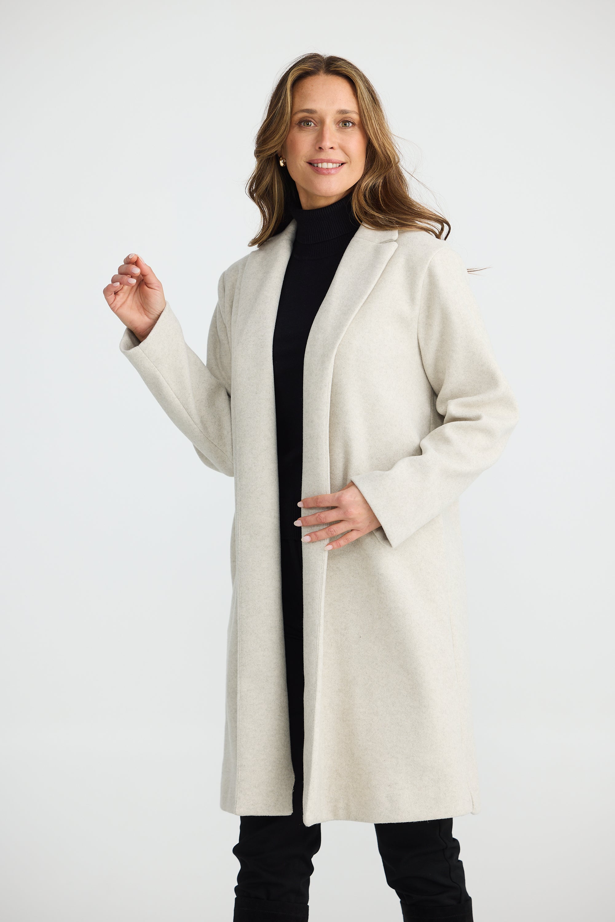 Bella Coat - Oat Marle-Jackets, Coats & Vests-Brave & True-The Bay Room