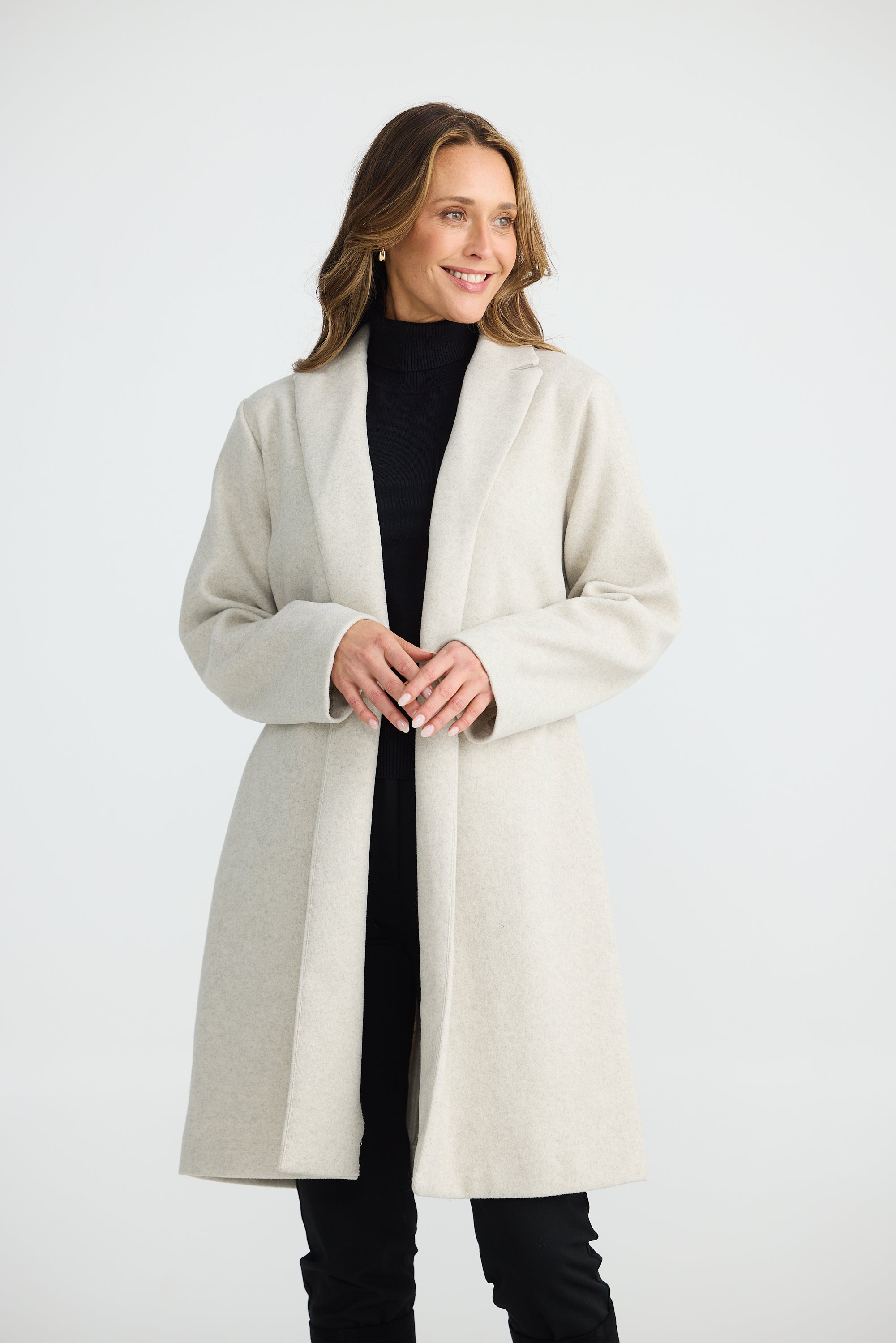 Bella Coat - Oat Marle-Jackets, Coats & Vests-Brave & True-The Bay Room