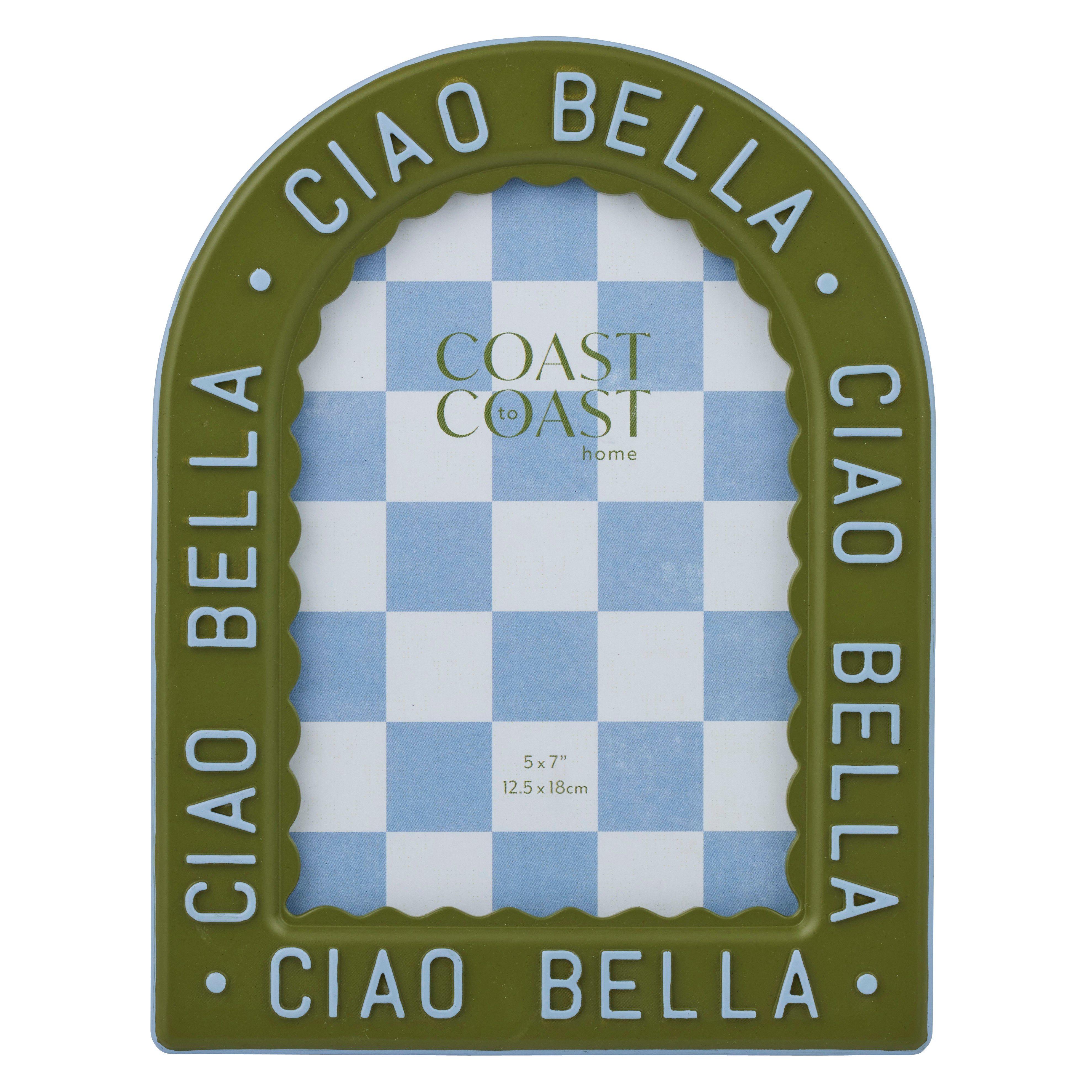 Bella Resin 5x7" Frame 18x23cm Olive/Sky-Decor Items-Coast To Coast Home-The Bay Room