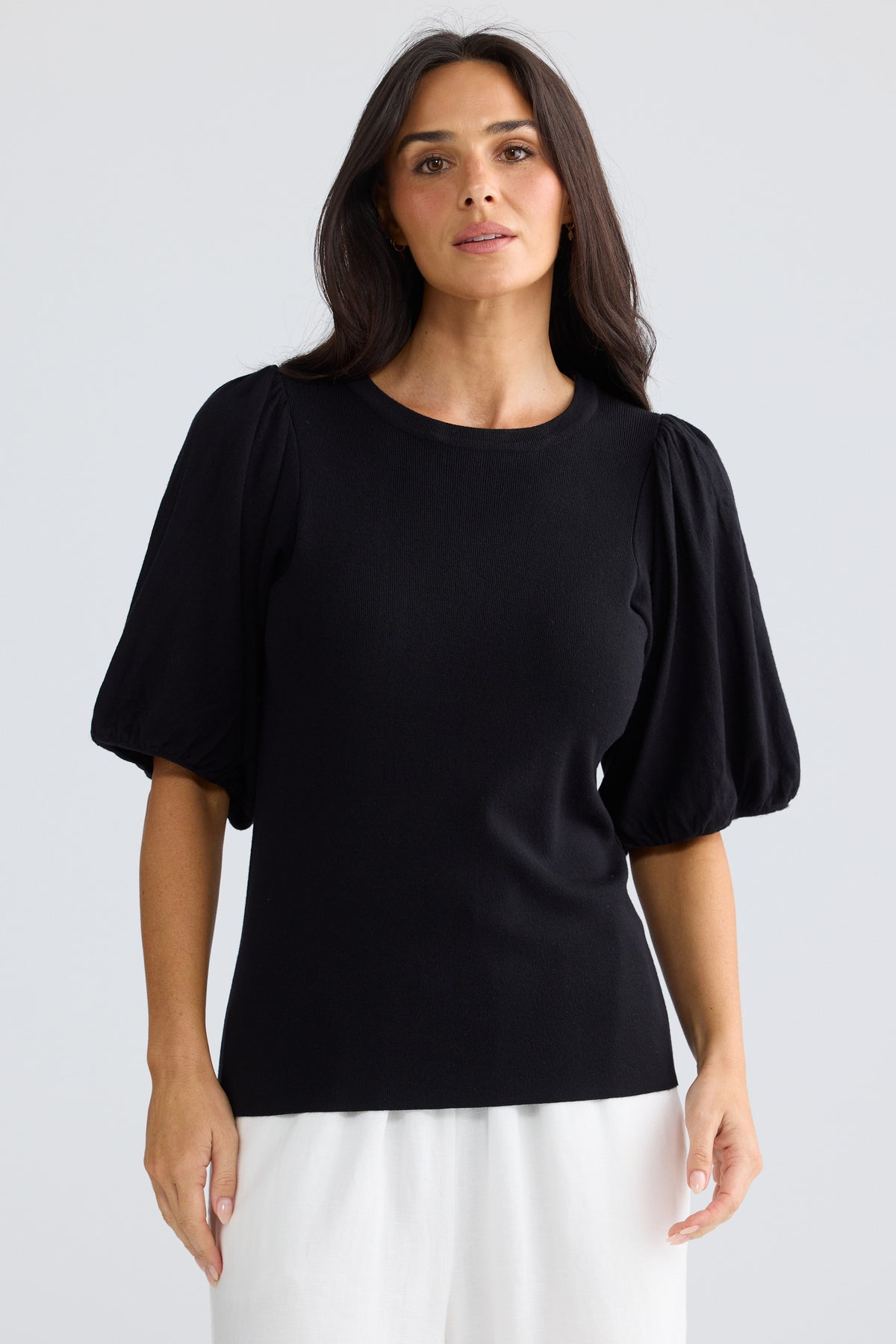 Bellamy Knit Top - Black-Tops-Brave & True-The Bay Room