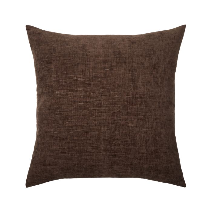 Bellanger Chenille Cushion 50x50cm Dark Brown-Soft Furnishings-Amalfi-The Bay Room