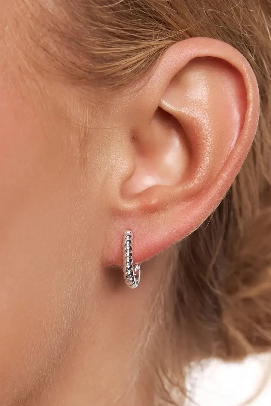 Beni Silver Huggie-Jewellery-Liberte-The Bay Room