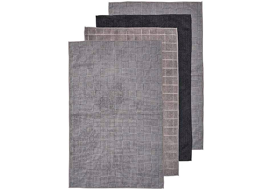 Benson Microfibre 4pk Kitchen - Charcoal-Kitchenware-Ladelle-The Bay Room